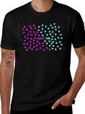 Lovely Time Triangle Graphic Black T-Shirt