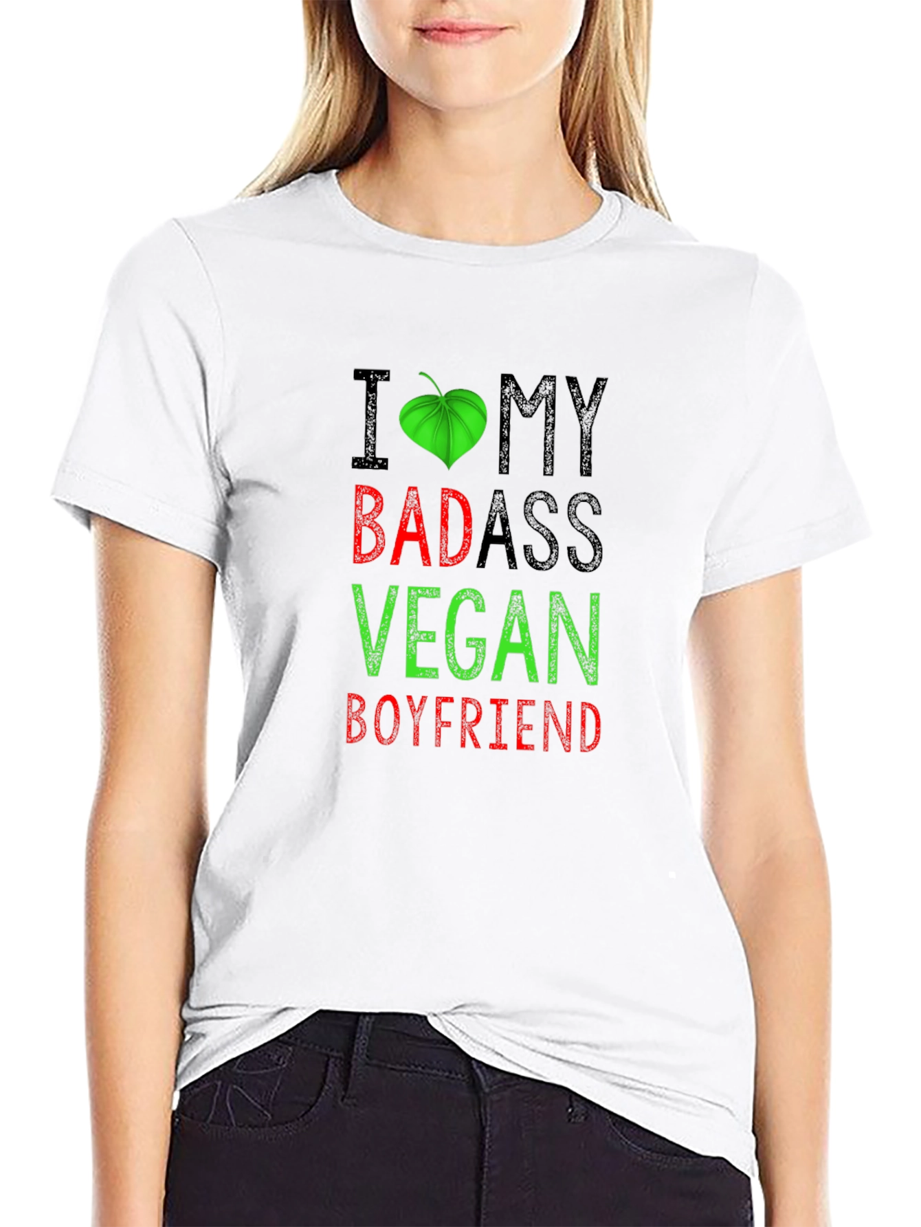 I Heart My Badass Vegan Boyfriend T-Shirt