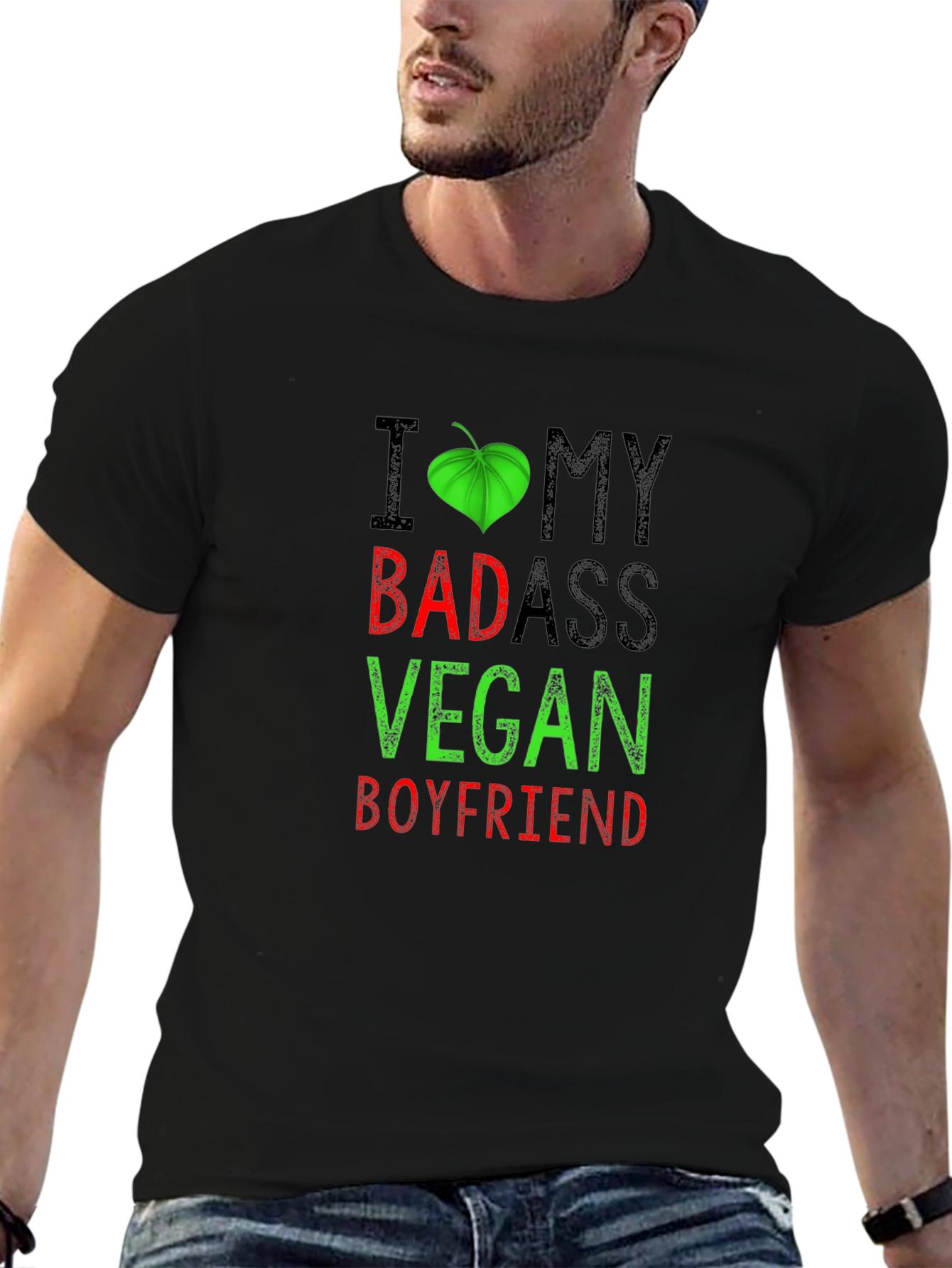 I Heart My Badass Vegan Boyfriend T-Shirt
