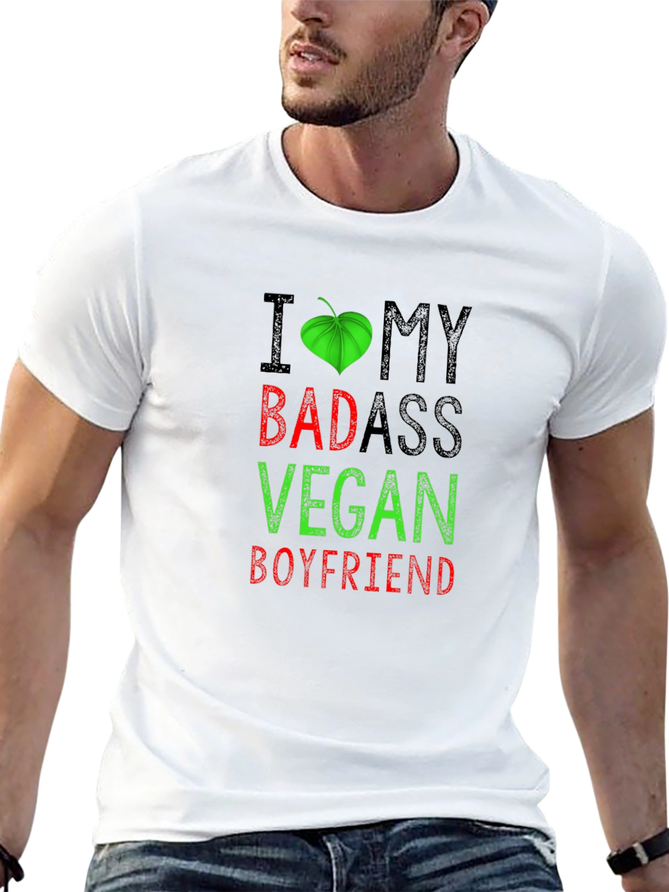 I Heart My Badass Vegan Boyfriend T-Shirt