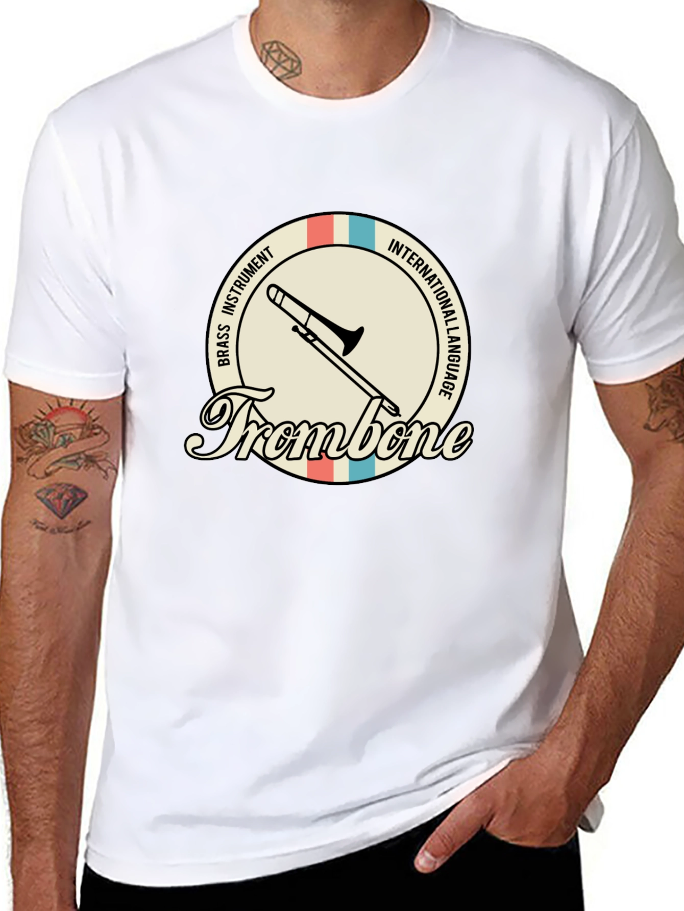 Trombone Instrument Graphic Tee - Music Lover Shirt