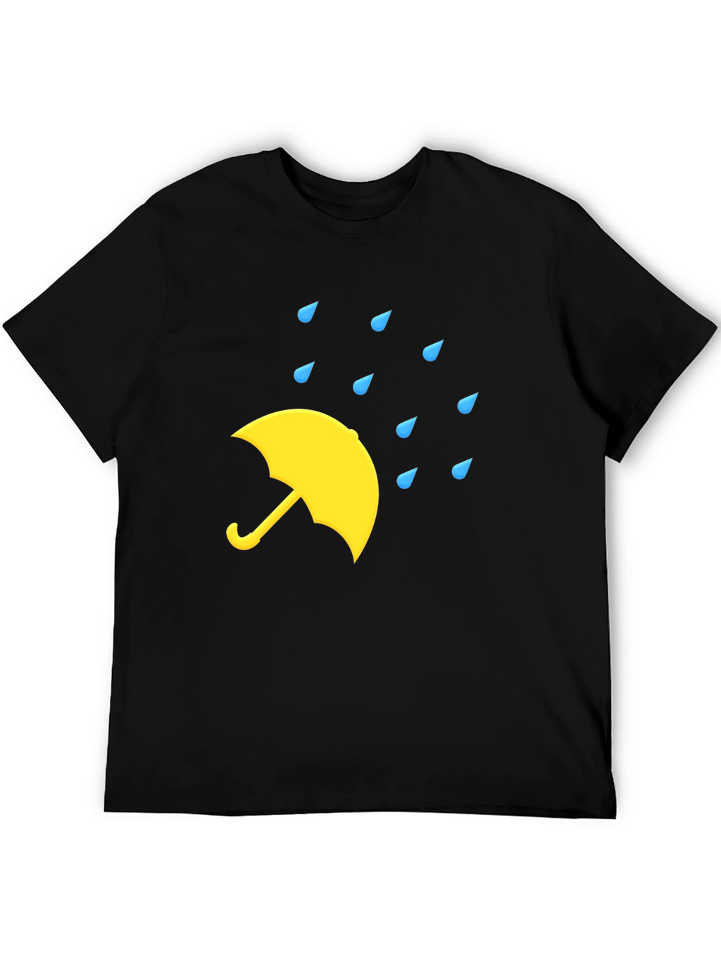 Rainy Day Umbrella Black T-Shirt