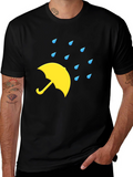 Rainy Day Umbrella Black T-Shirt