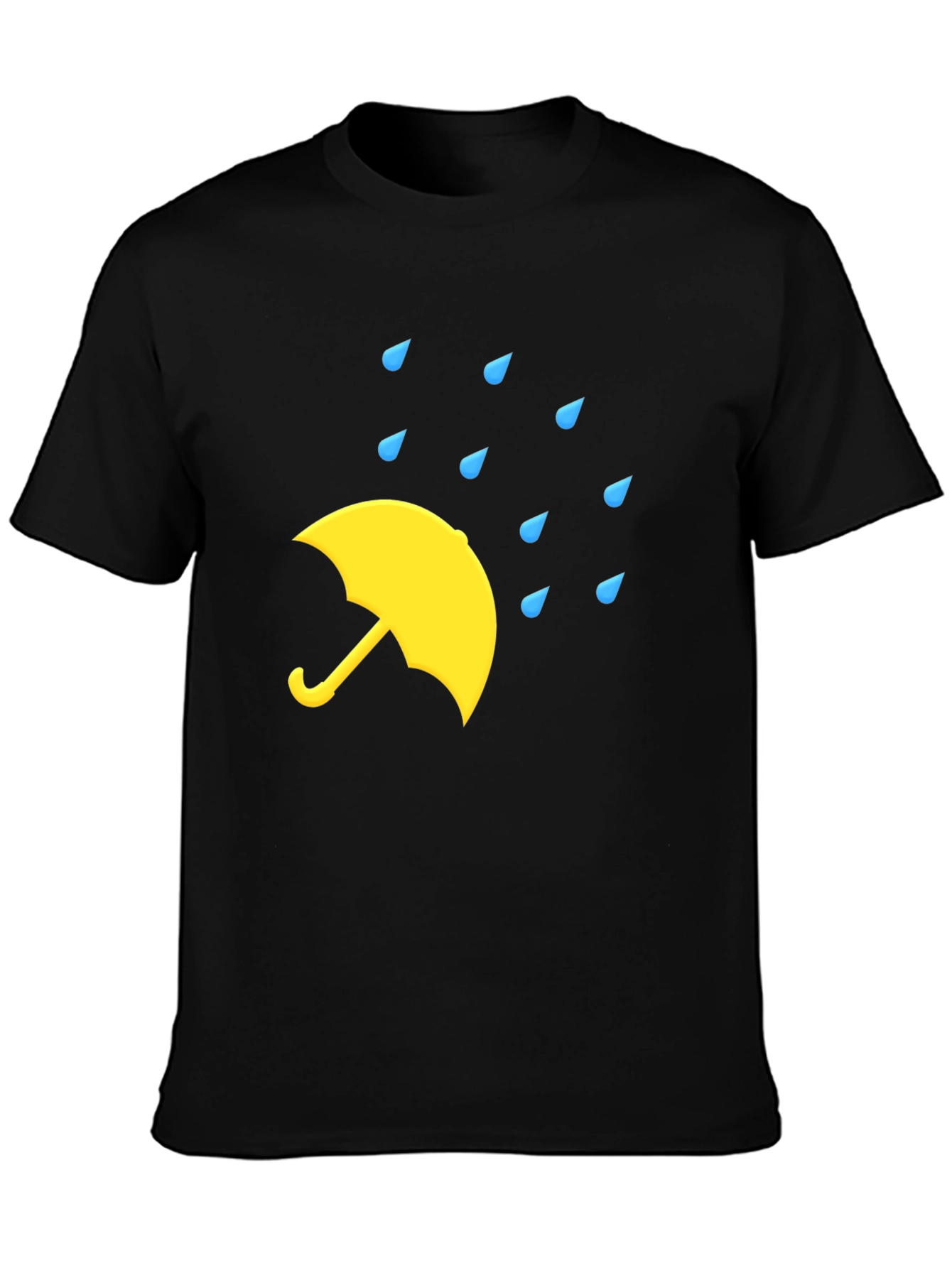 Rainy Day Umbrella Black T-Shirt