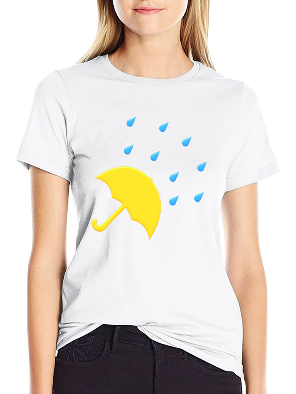 Rainy Day Umbrella Black T-Shirt