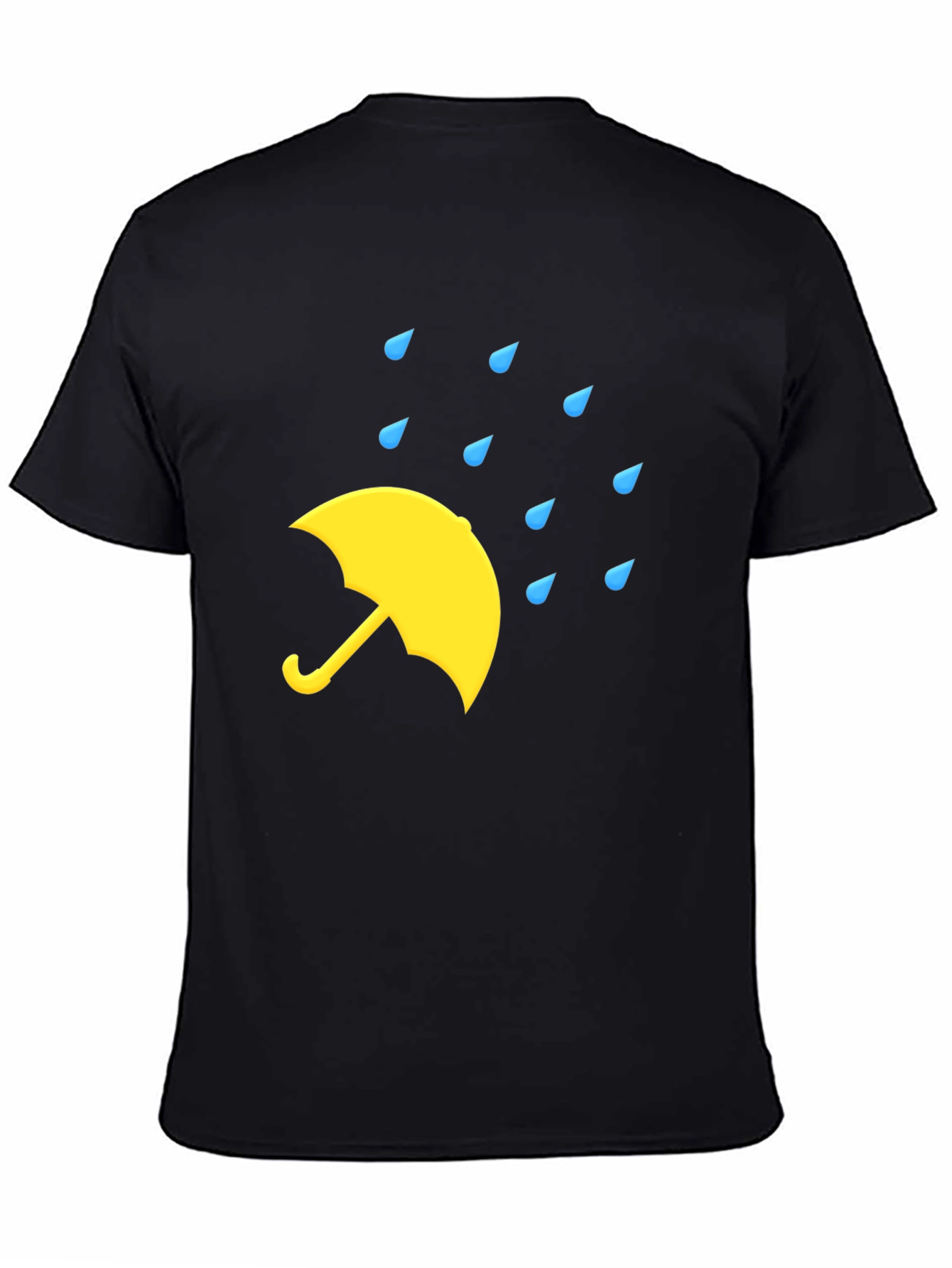 Rainy Day Umbrella Black T-Shirt