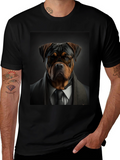 Dapper Dog Tee: Rottweiler in Suit