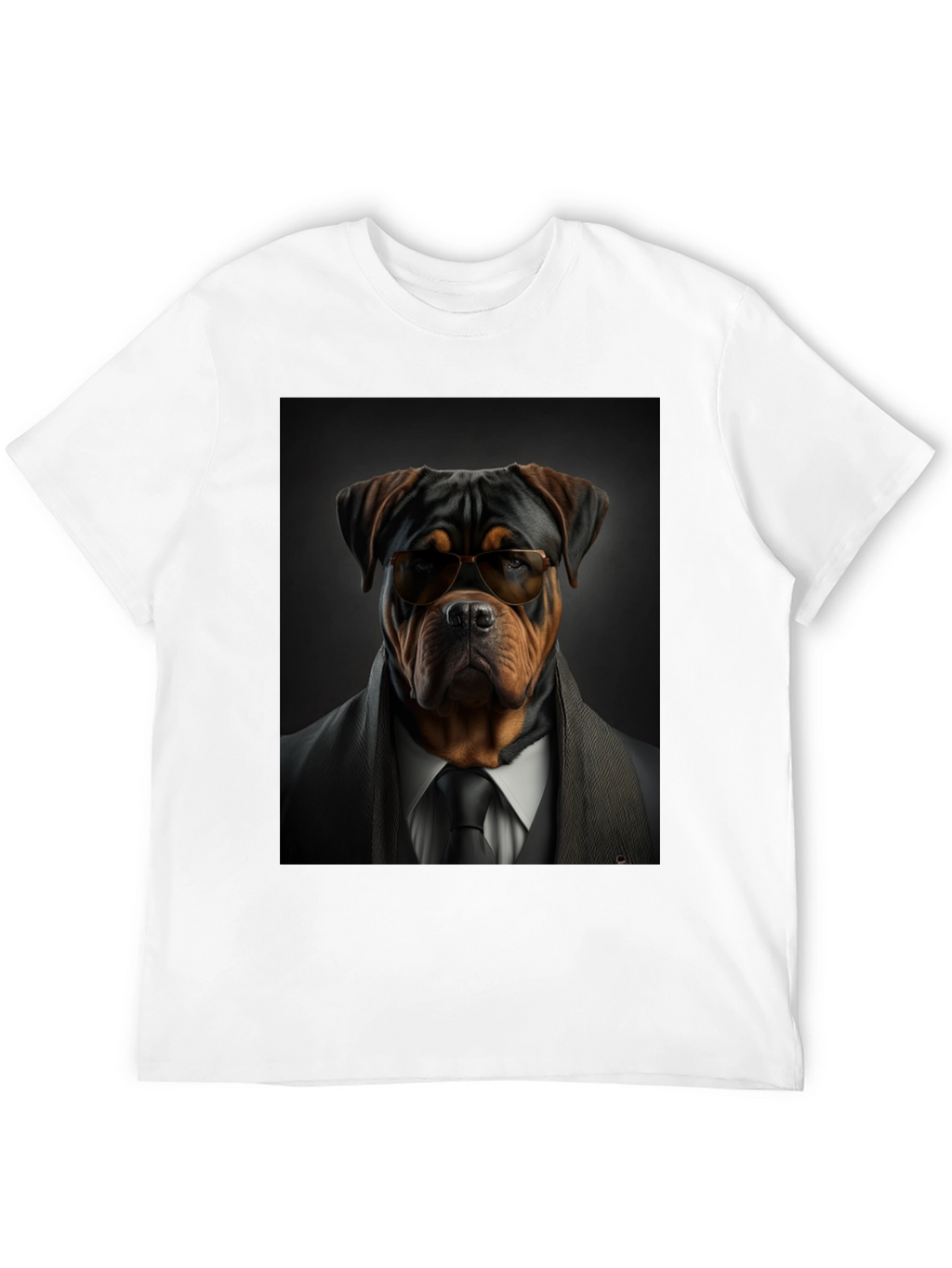 Dapper Dog Tee: Rottweiler in Suit