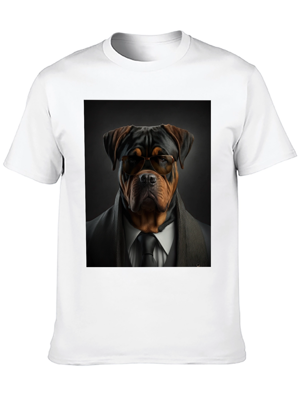 Dapper Dog Tee: Rottweiler in Suit