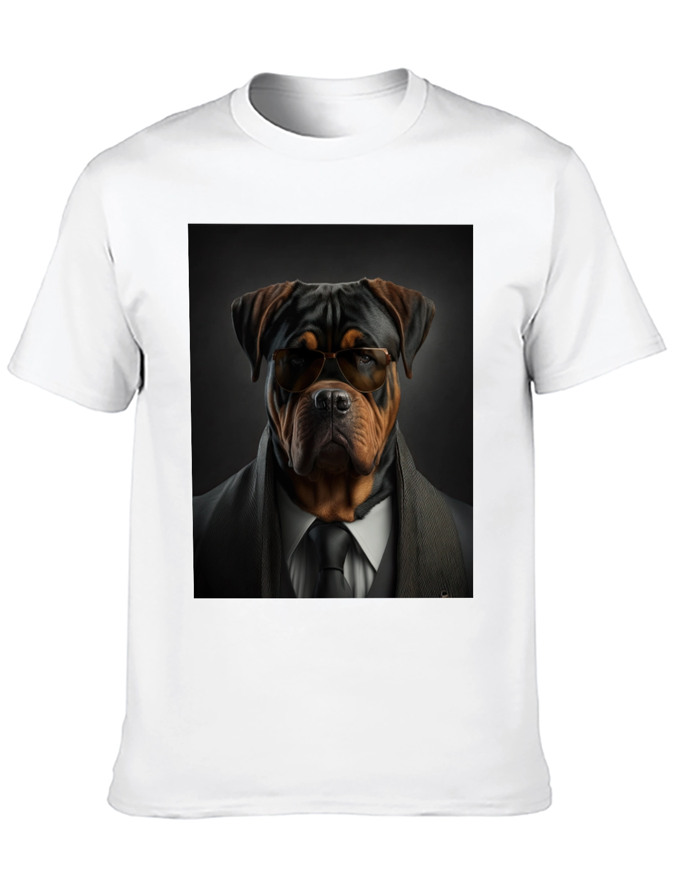 Dapper Dog Tee: Rottweiler in Suit