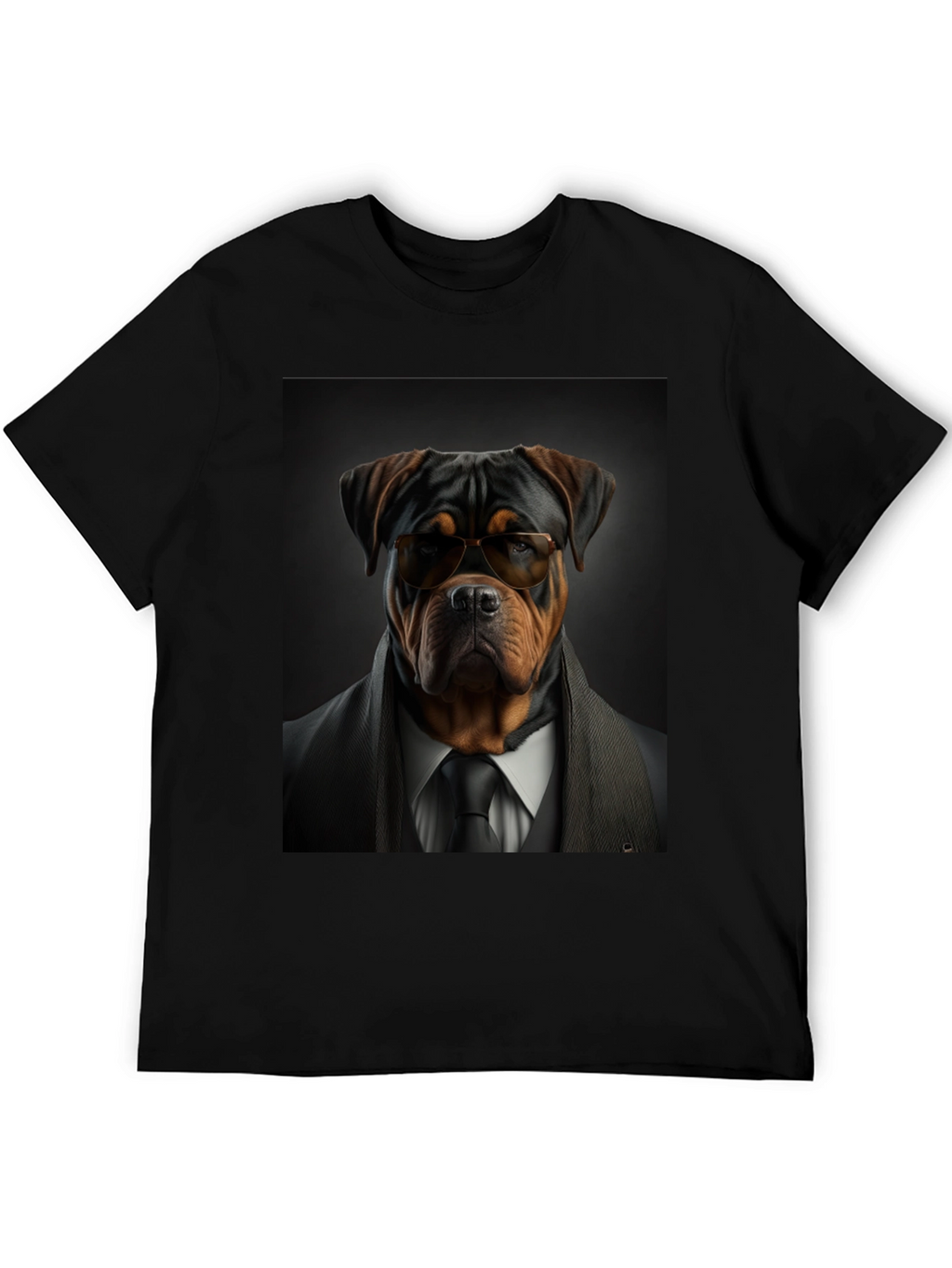 Dapper Dog Tee: Rottweiler in Suit