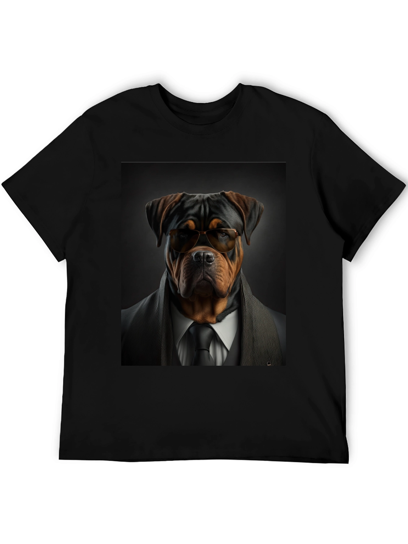 Dapper Dog Tee: Rottweiler in Suit