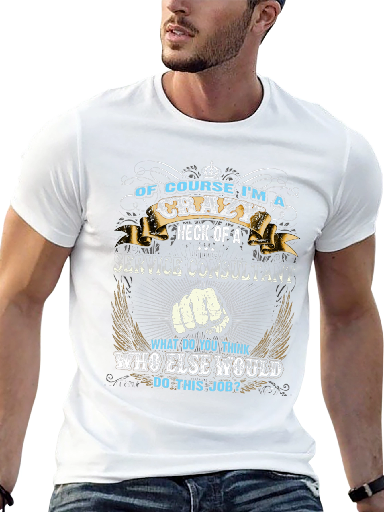 Crazy Service Consultant Black T-Shirt
