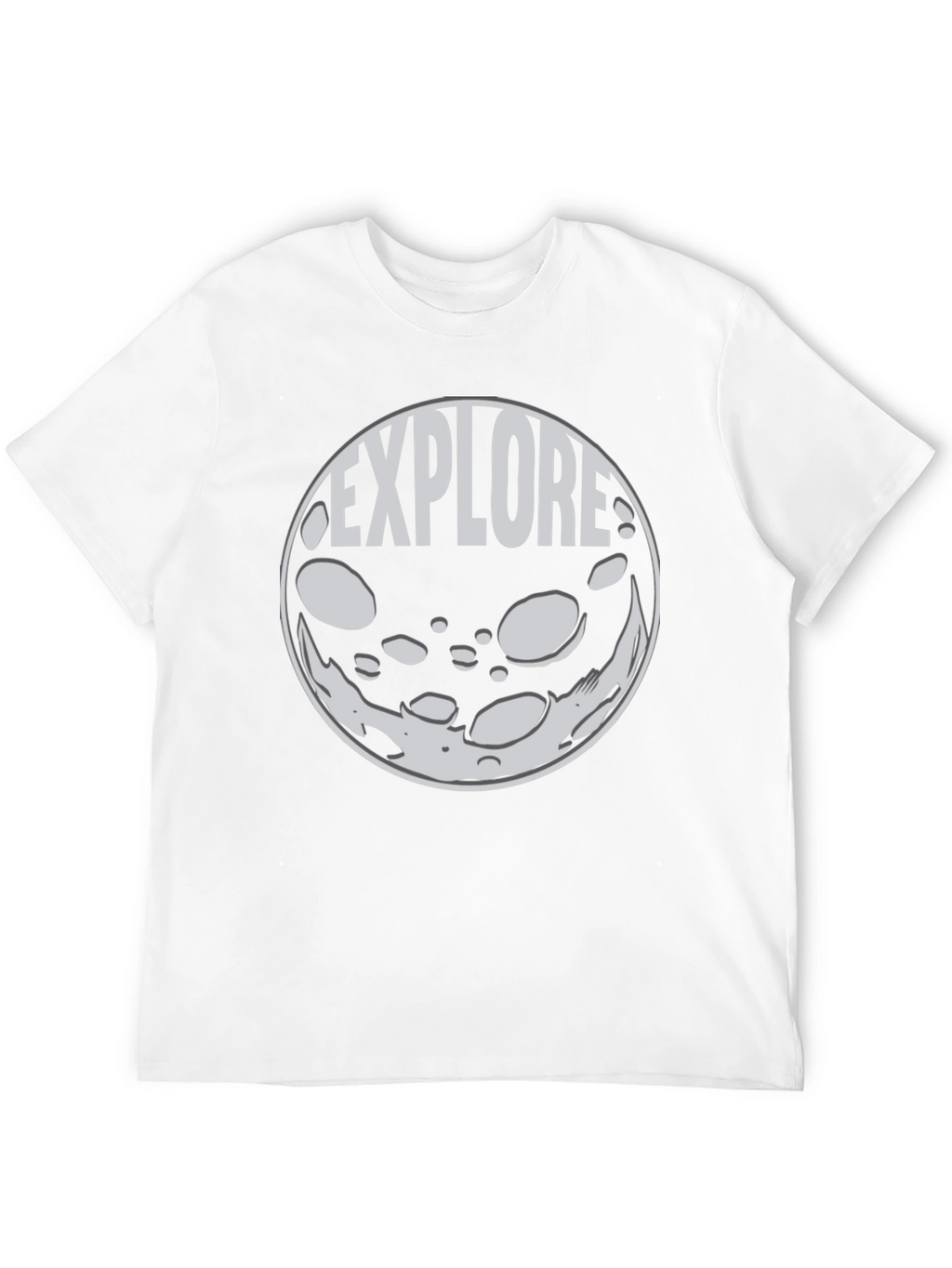 Explore Moon Graphic T-Shirt - Black Cotton Blend