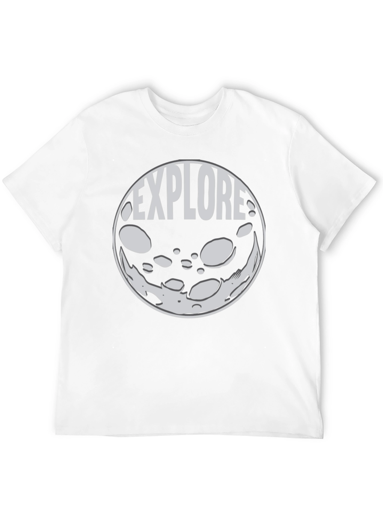 Explore Moon Graphic T-Shirt - Black Cotton Blend