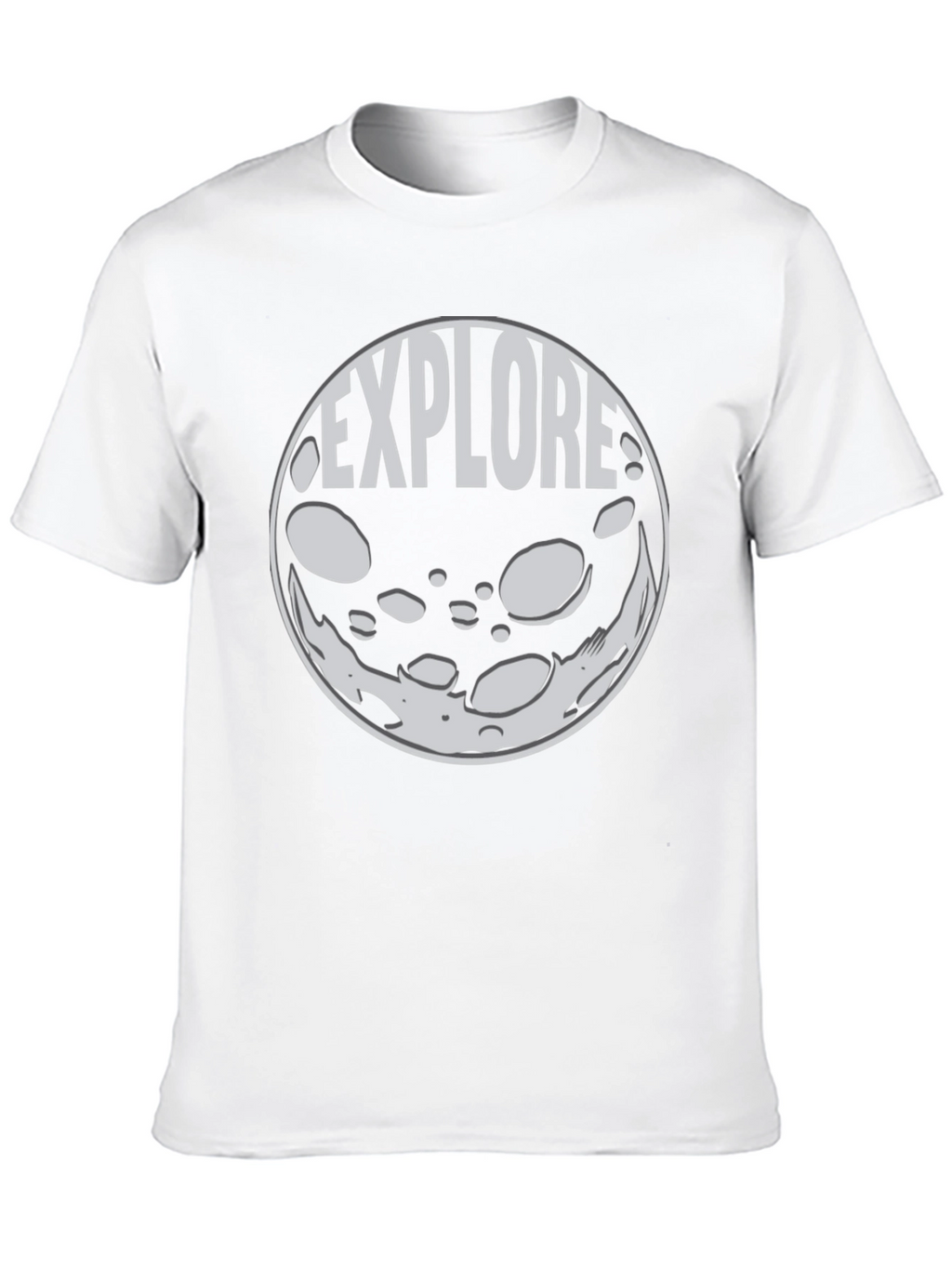 Explore Moon Graphic T-Shirt - Black Cotton Blend