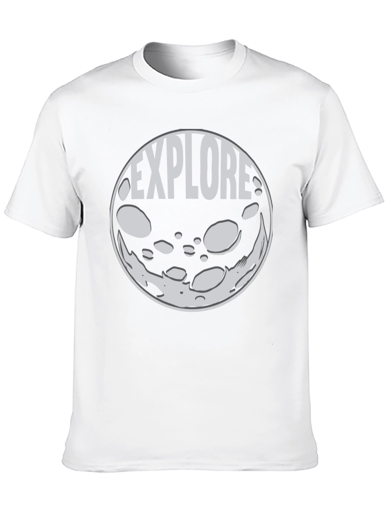 Explore Moon Graphic T-Shirt - Black Cotton Blend