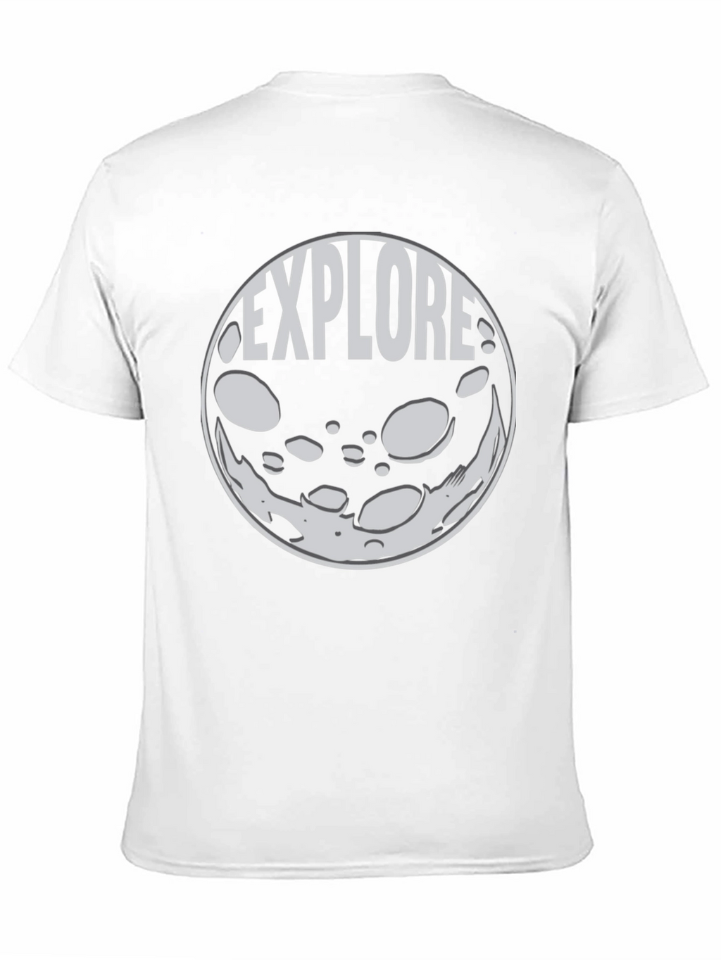 Explore Moon Graphic T-Shirt - Black Cotton Blend