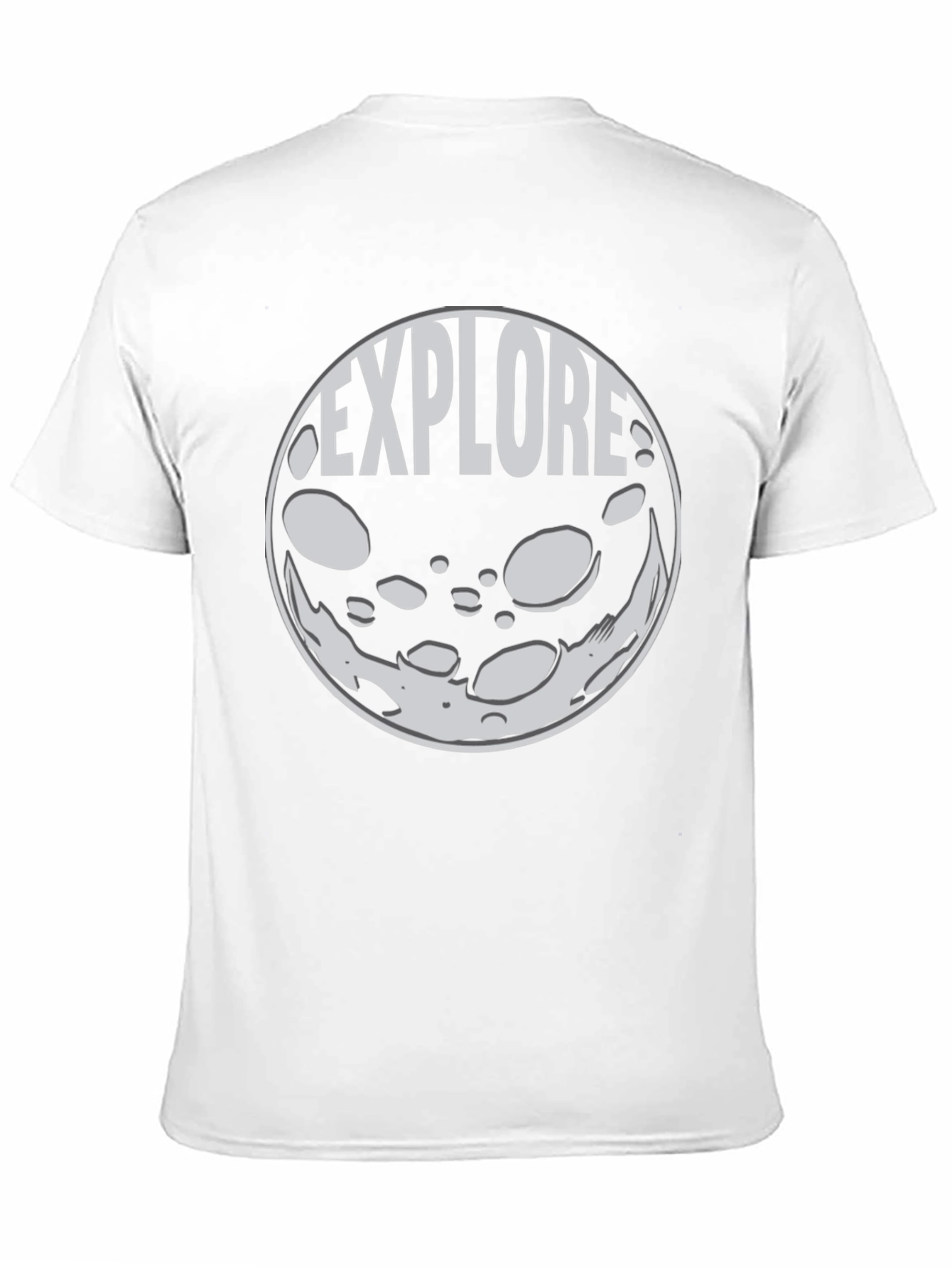 Explore Moon Graphic T-Shirt - Black Cotton Blend