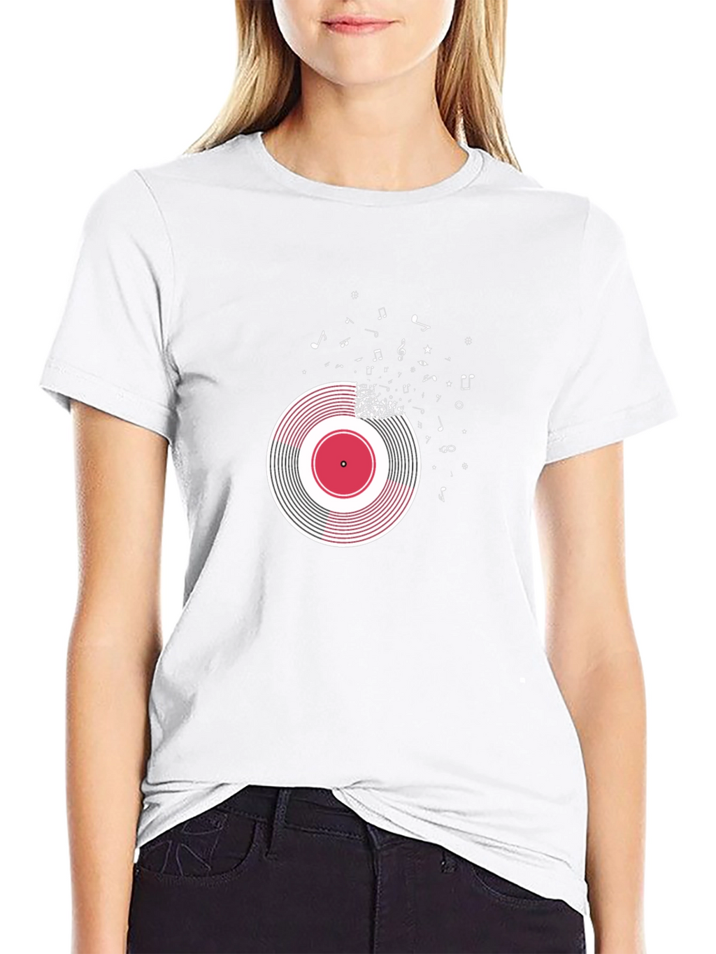 Vinyl Record Music Note Tee