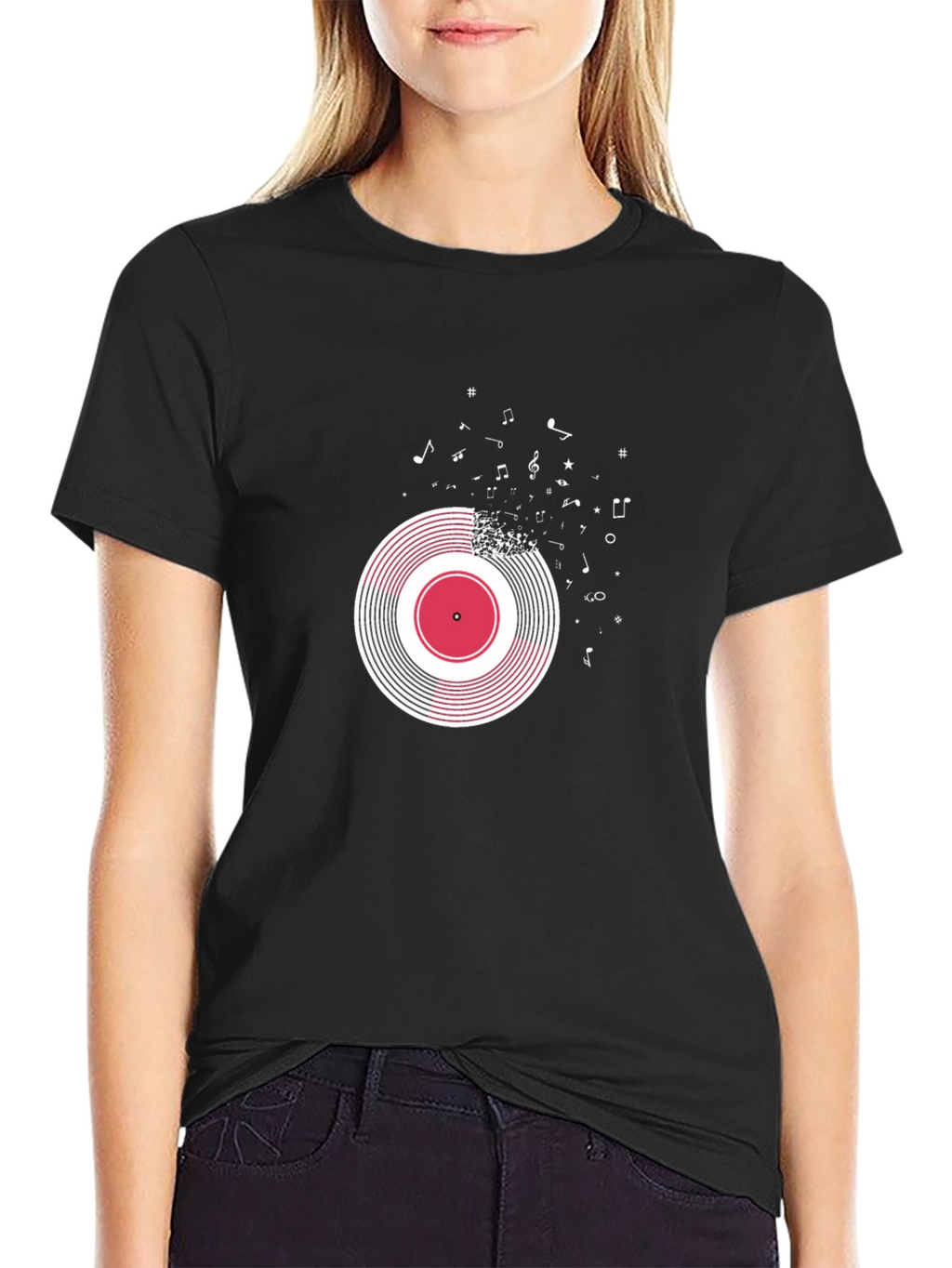 Vinyl Record Music Note Tee