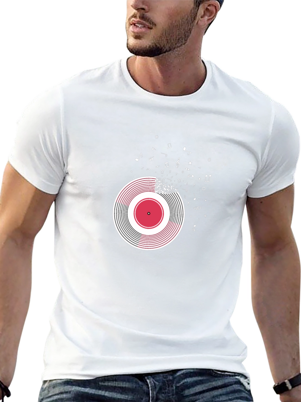 Vinyl Record Music Note Tee
