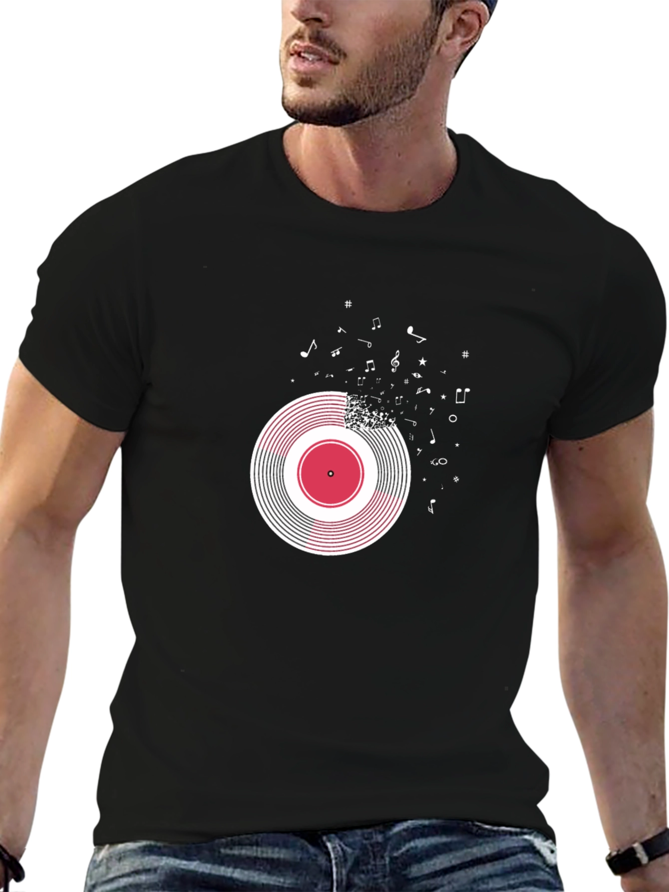 Vinyl Record Music Note Tee