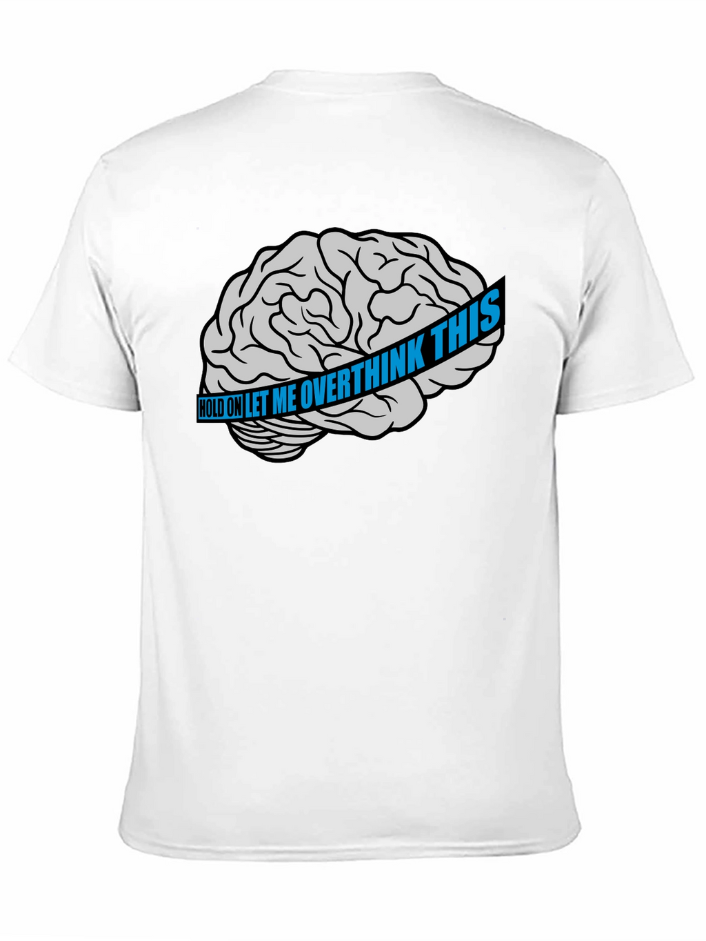 Overthink Brain Graphic T-Shirt - Black