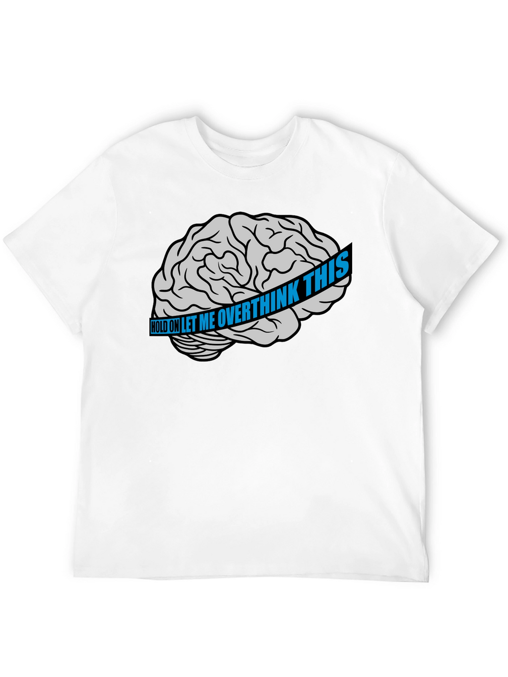 Overthink Brain Graphic T-Shirt - Black