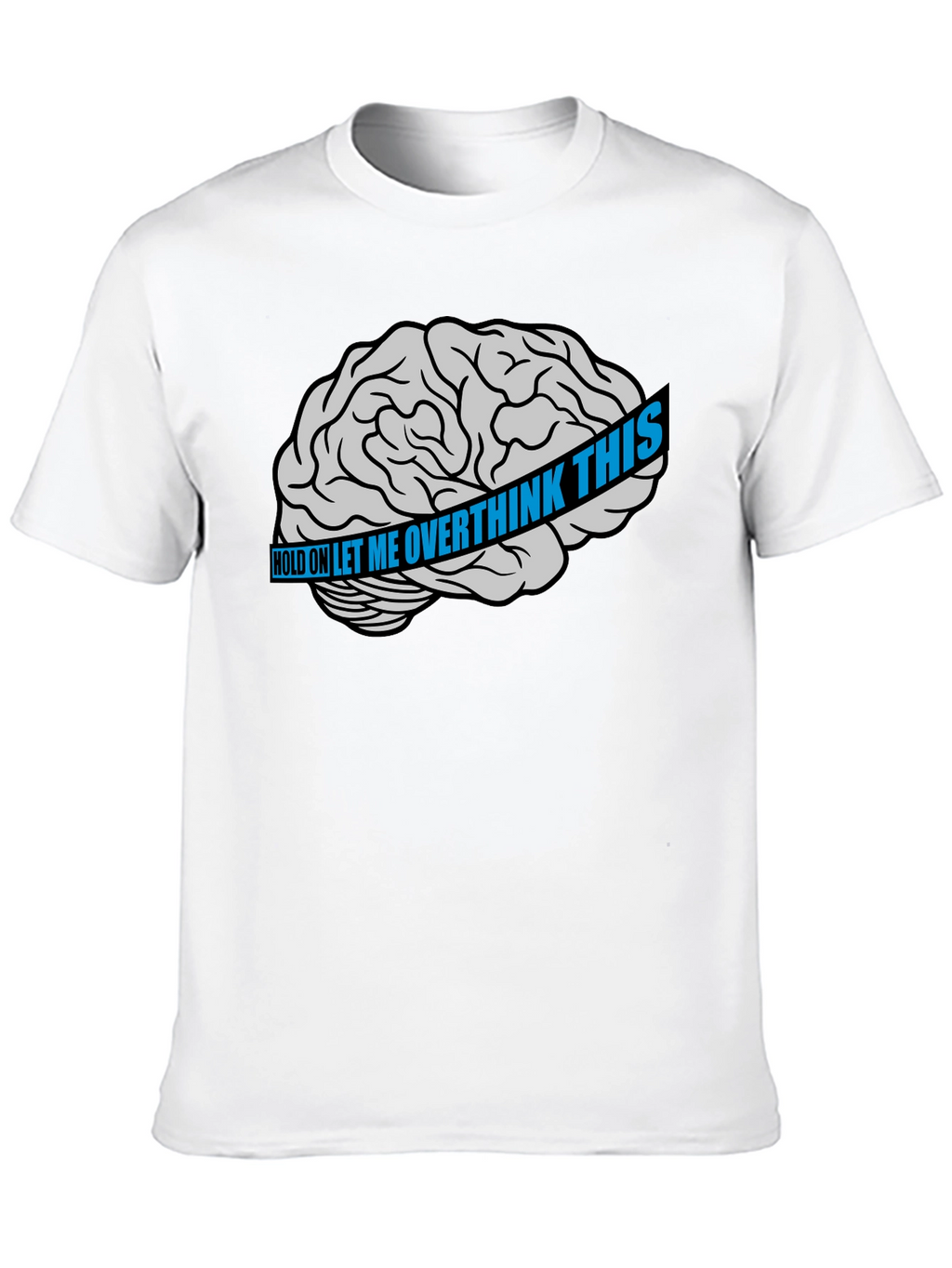 Overthink Brain Graphic T-Shirt - Black