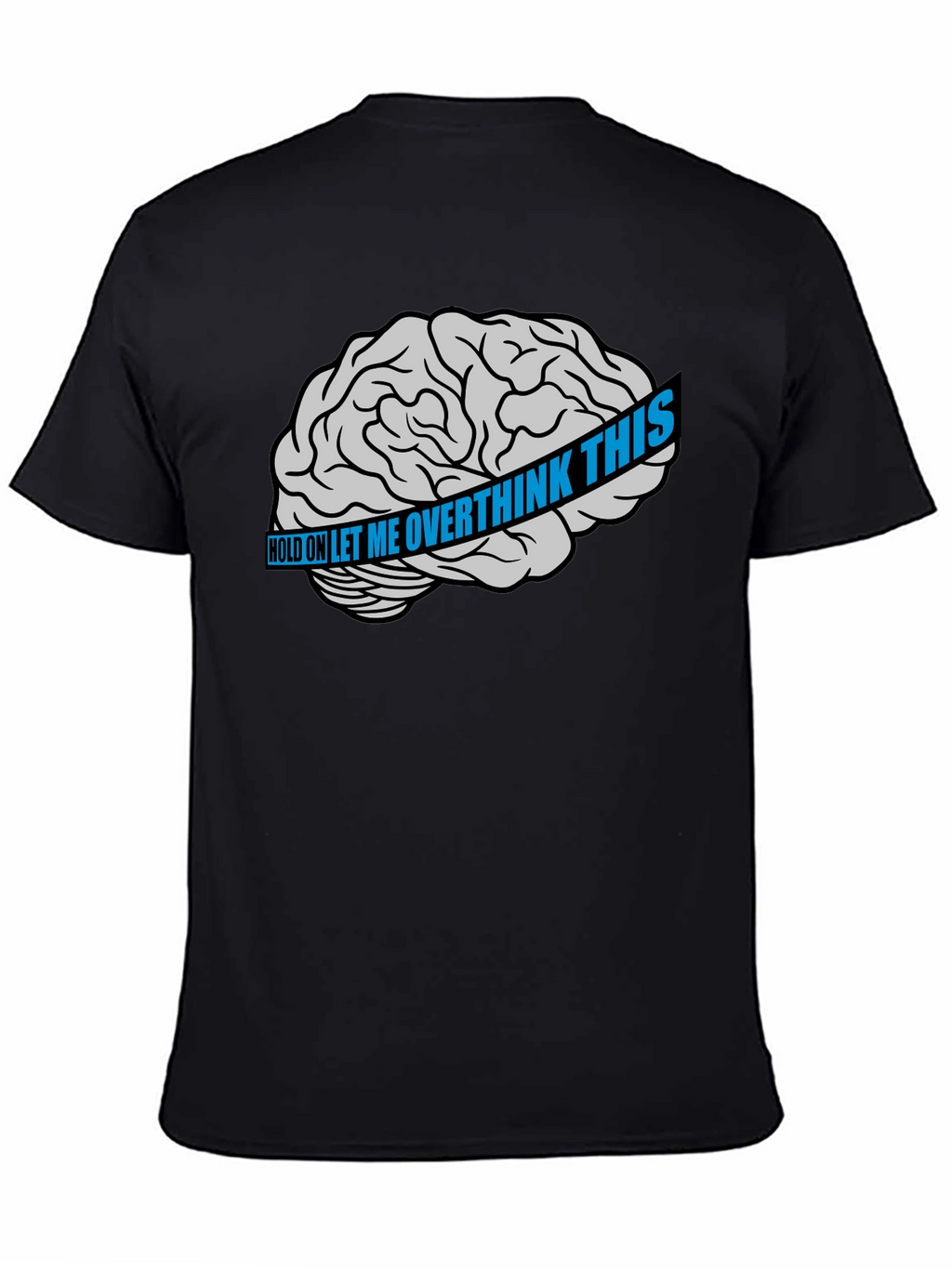 Overthink Brain Graphic T-Shirt - Black