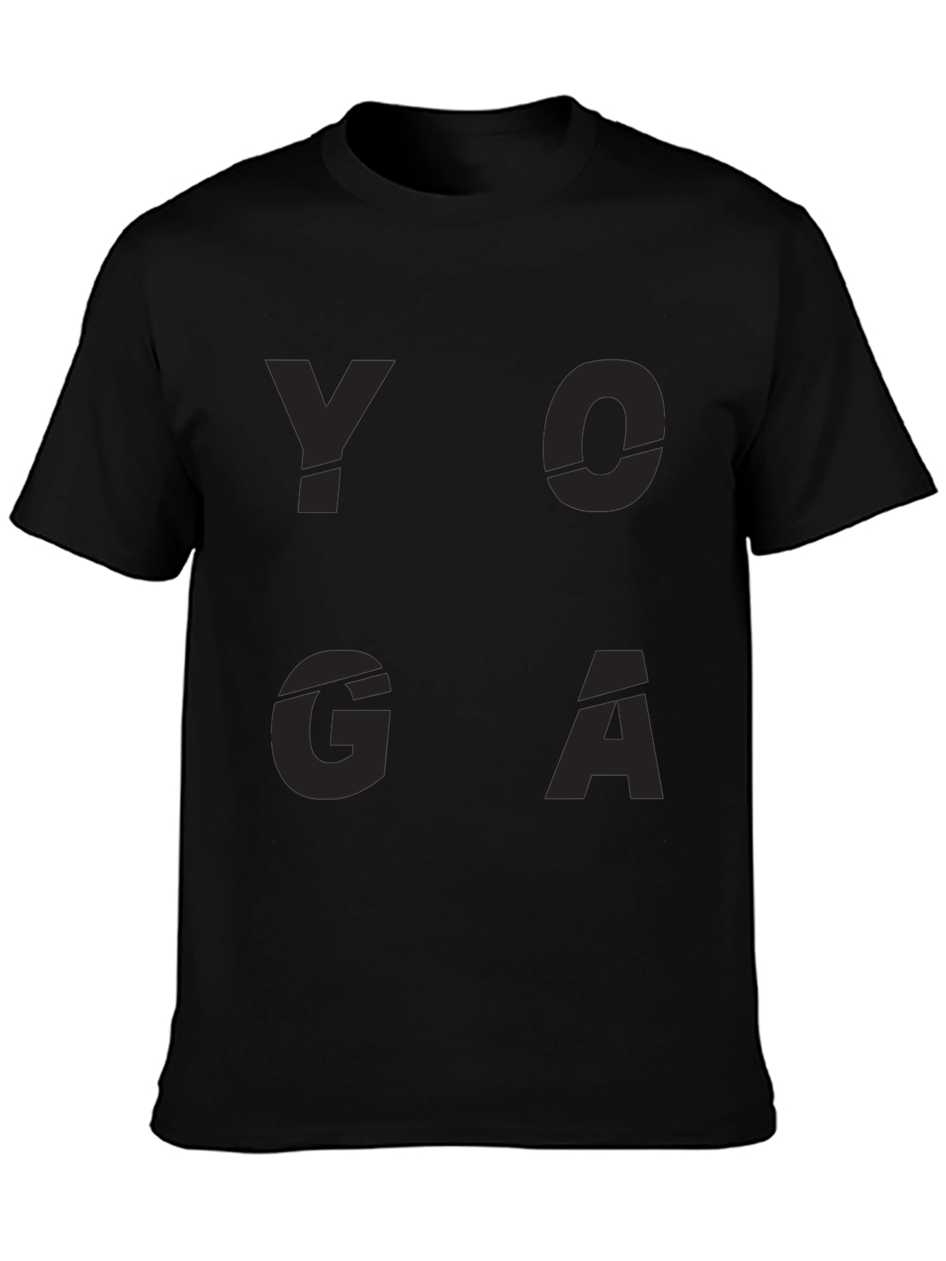 Yoga Graphic Print Black T-Shirt