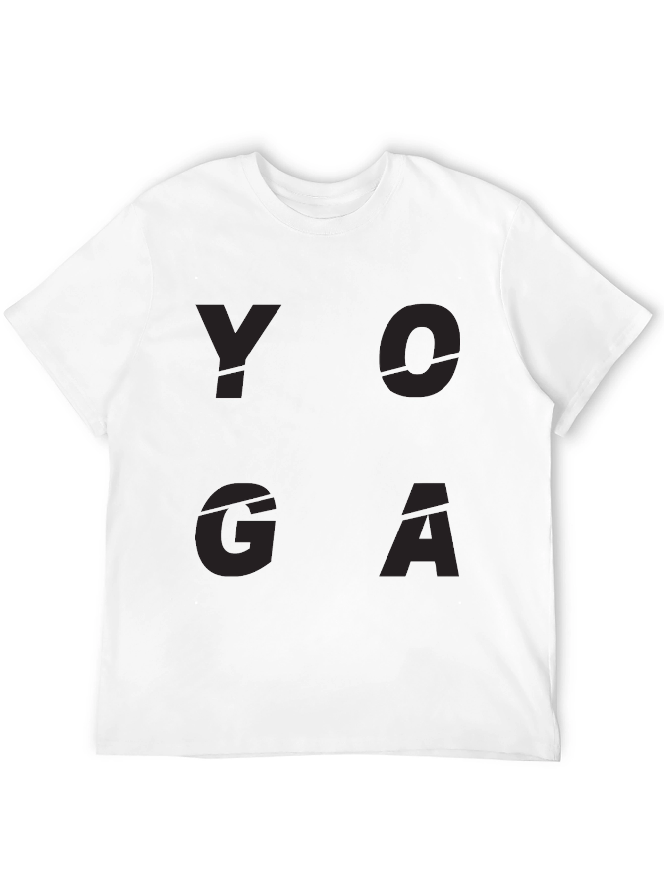 Yoga Graphic Print Black T-Shirt