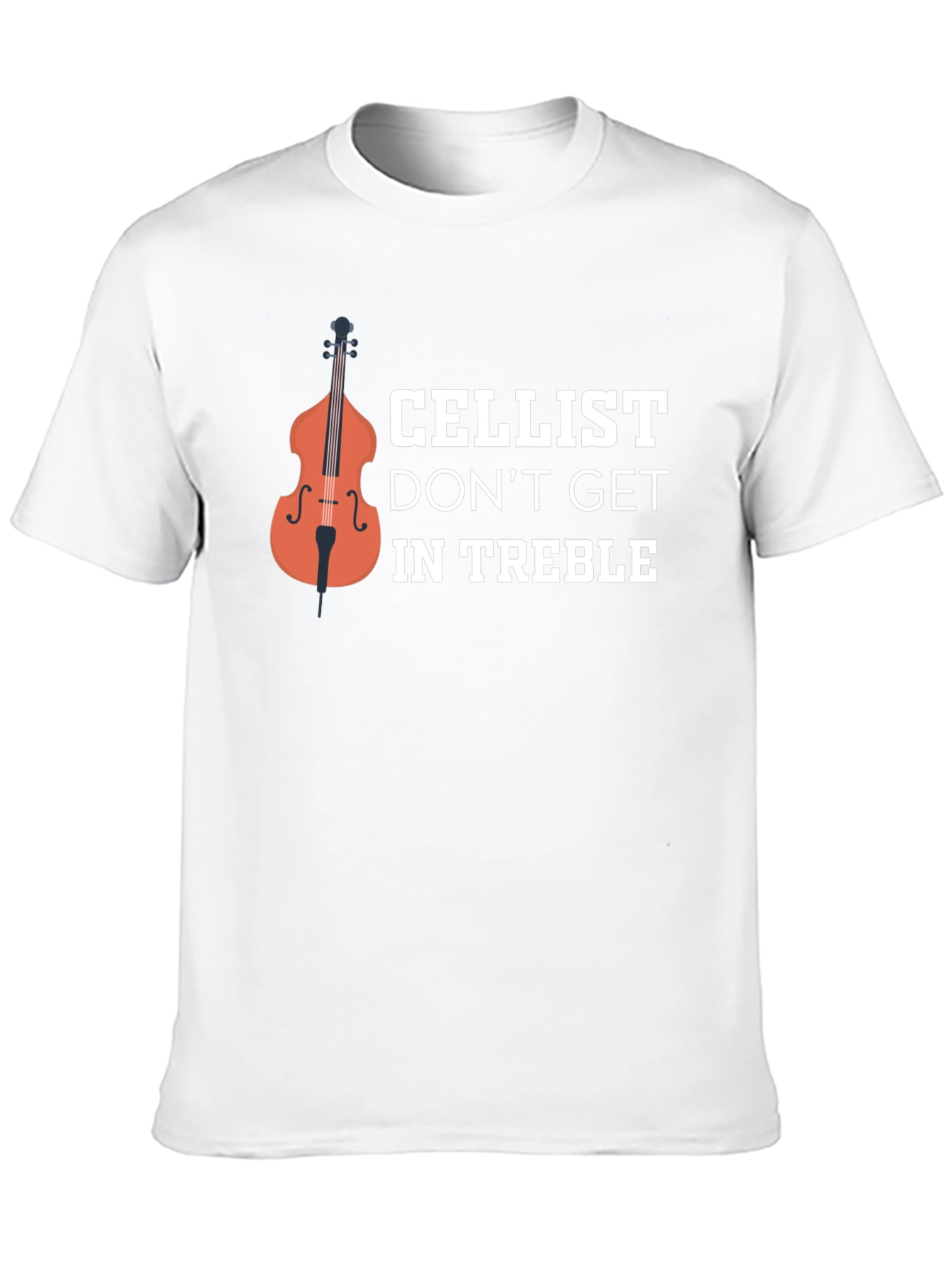Cellist Dont Get In Treble Graphic T-Shirt