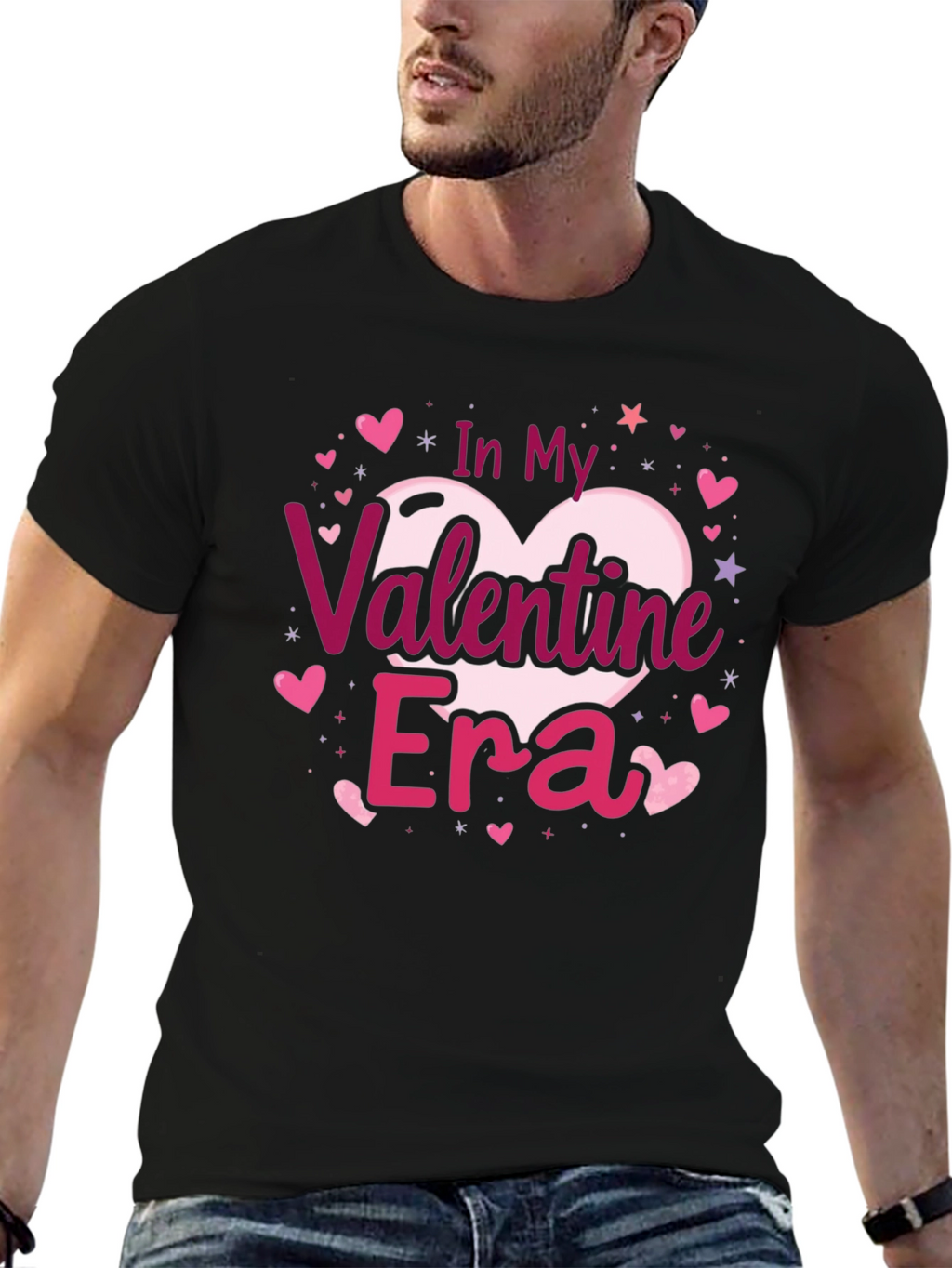 Valentines Era Graphic Tee - Black