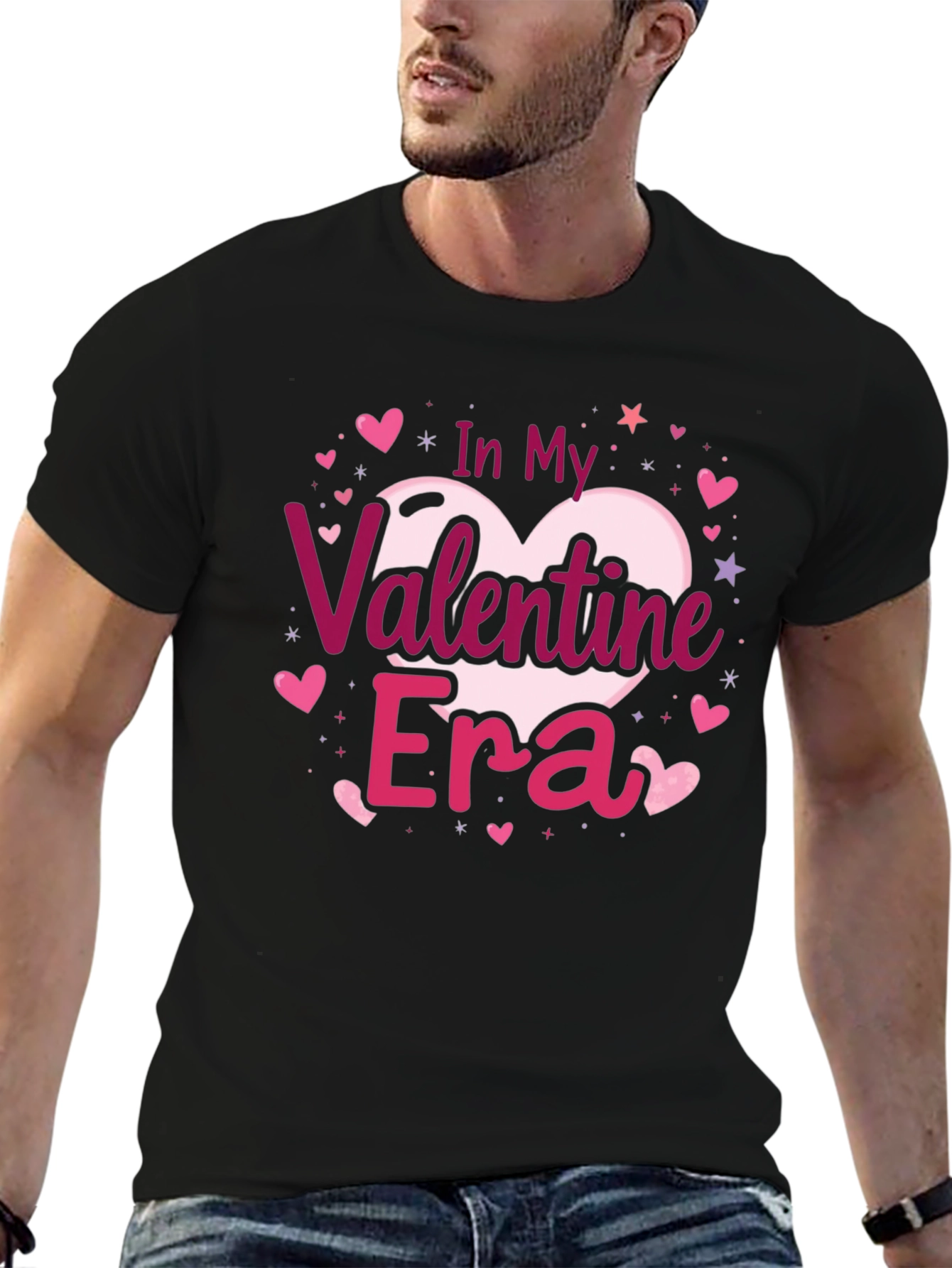 Valentines Era Graphic Tee - Black