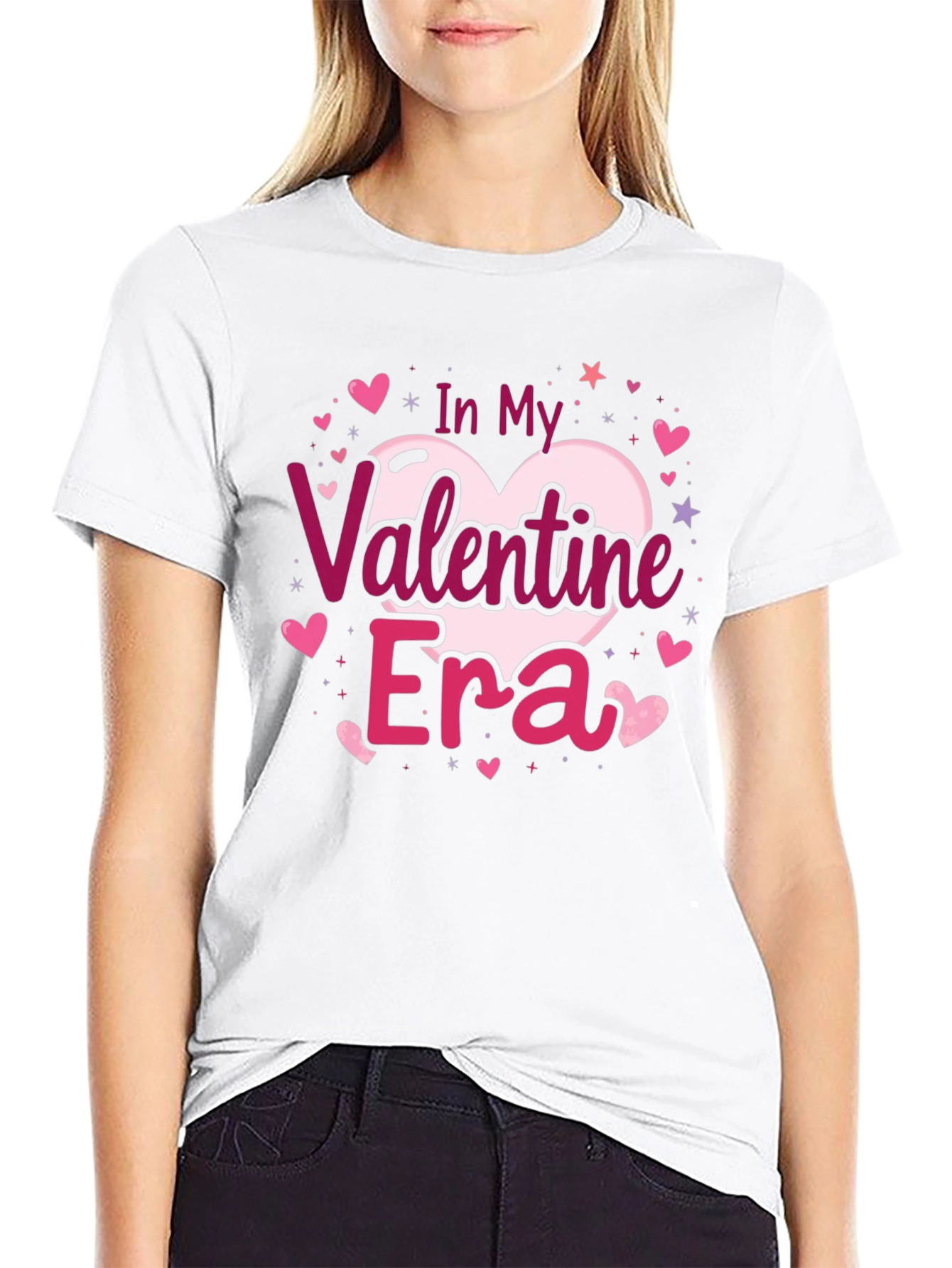 Valentines Era Graphic Tee - Black