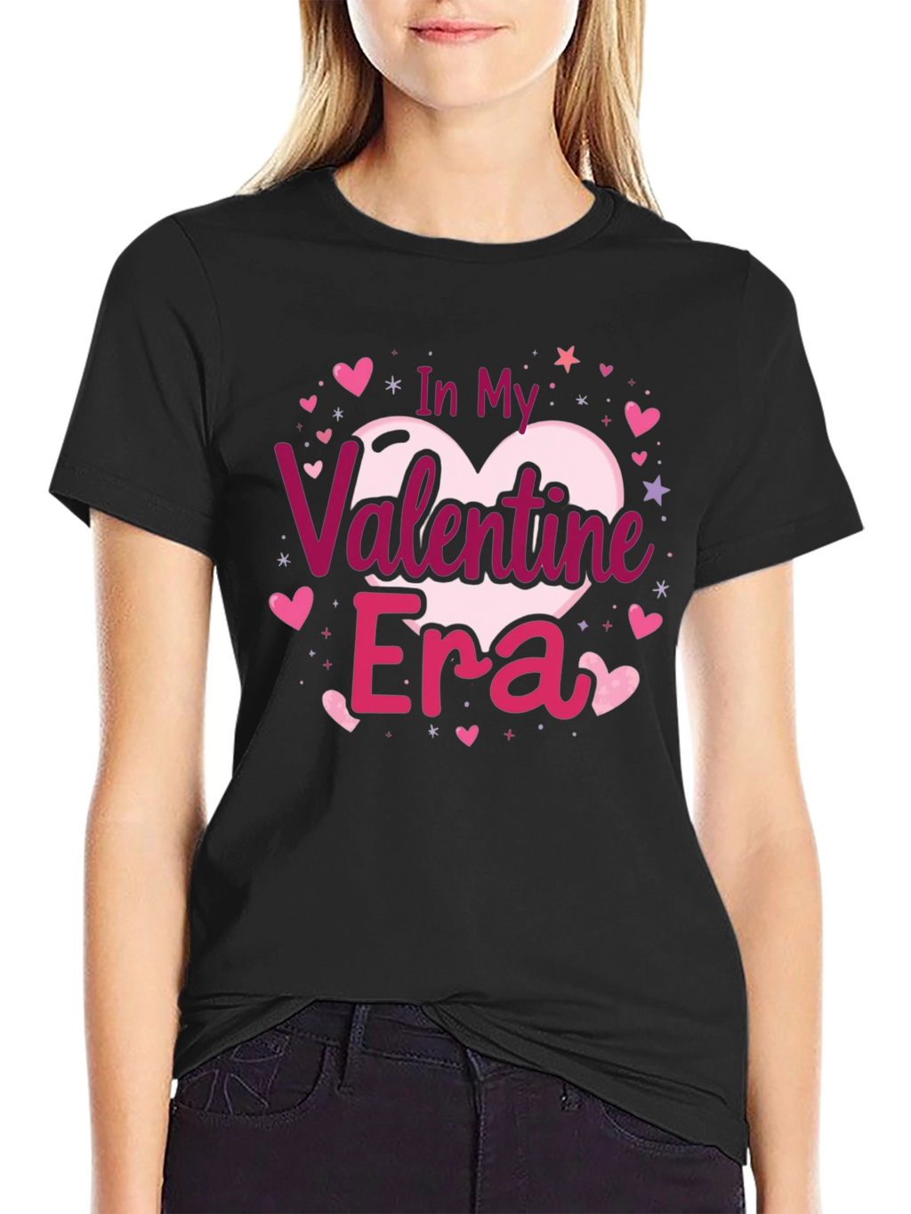 Valentines Era Graphic Tee - Black