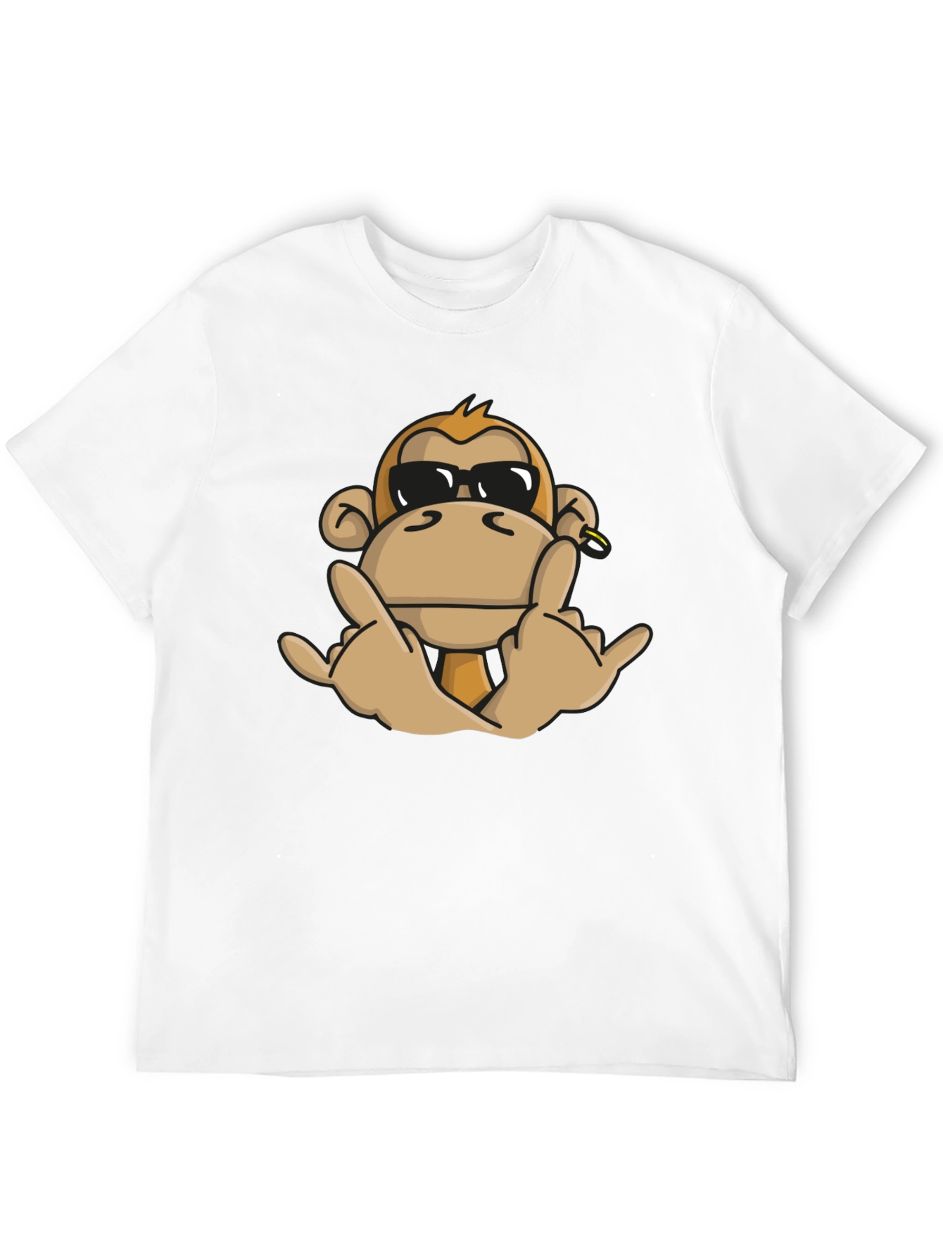 Cool Monkey Graphic T-Shirt - Black