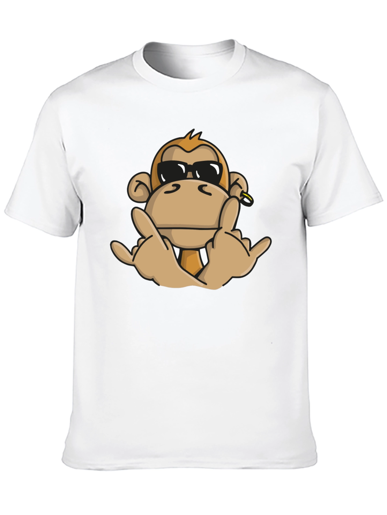 Cool Monkey Graphic T-Shirt - Black