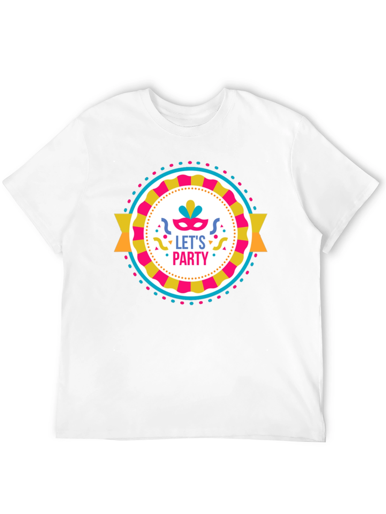 Lets Party Graphic Tee - Black Cotton T-Shirt