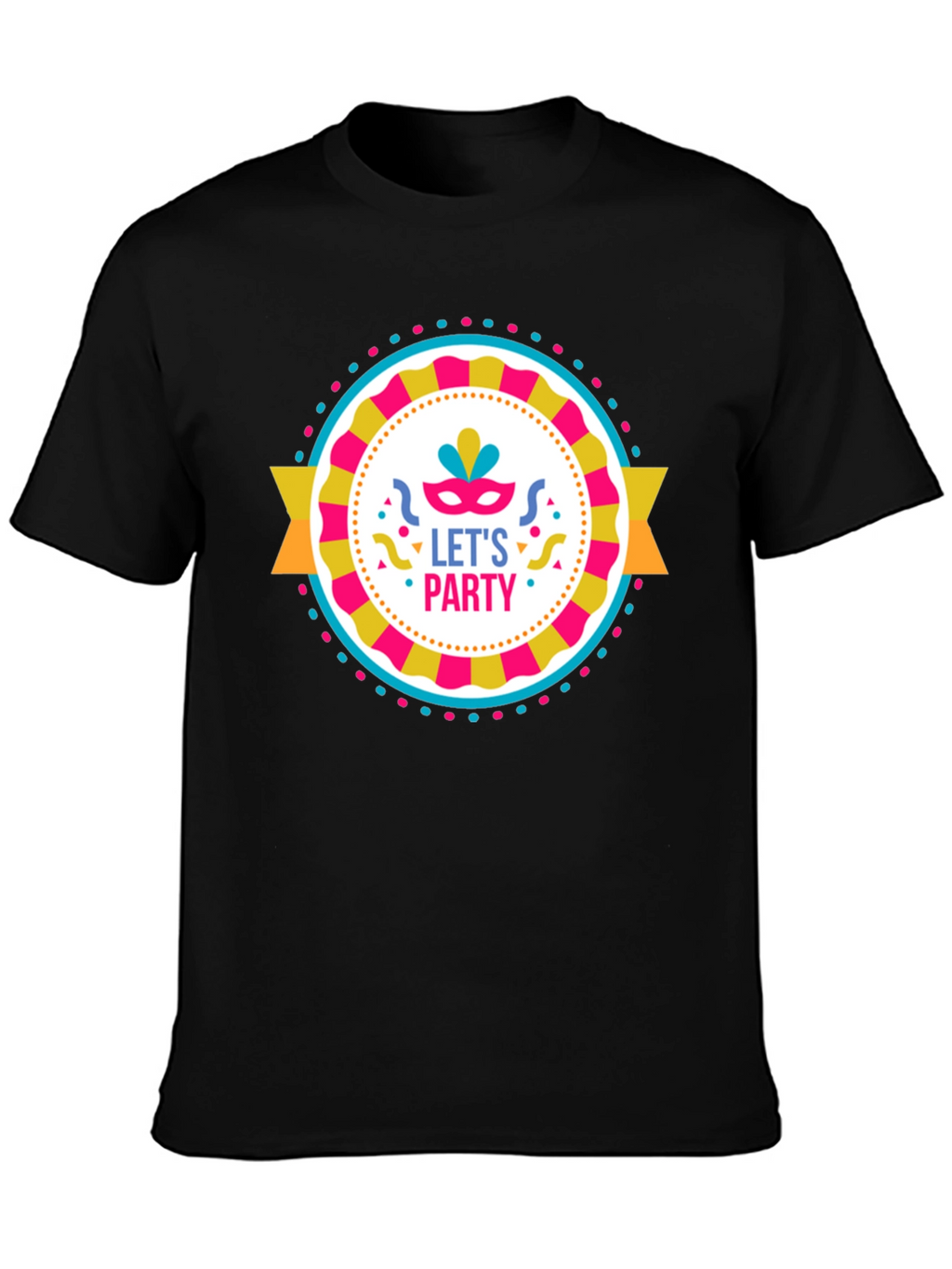 Lets Party Graphic Tee - Black Cotton T-Shirt