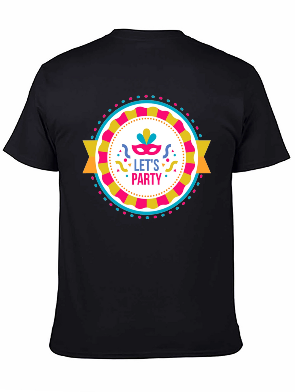 Lets Party Graphic Tee - Black Cotton T-Shirt