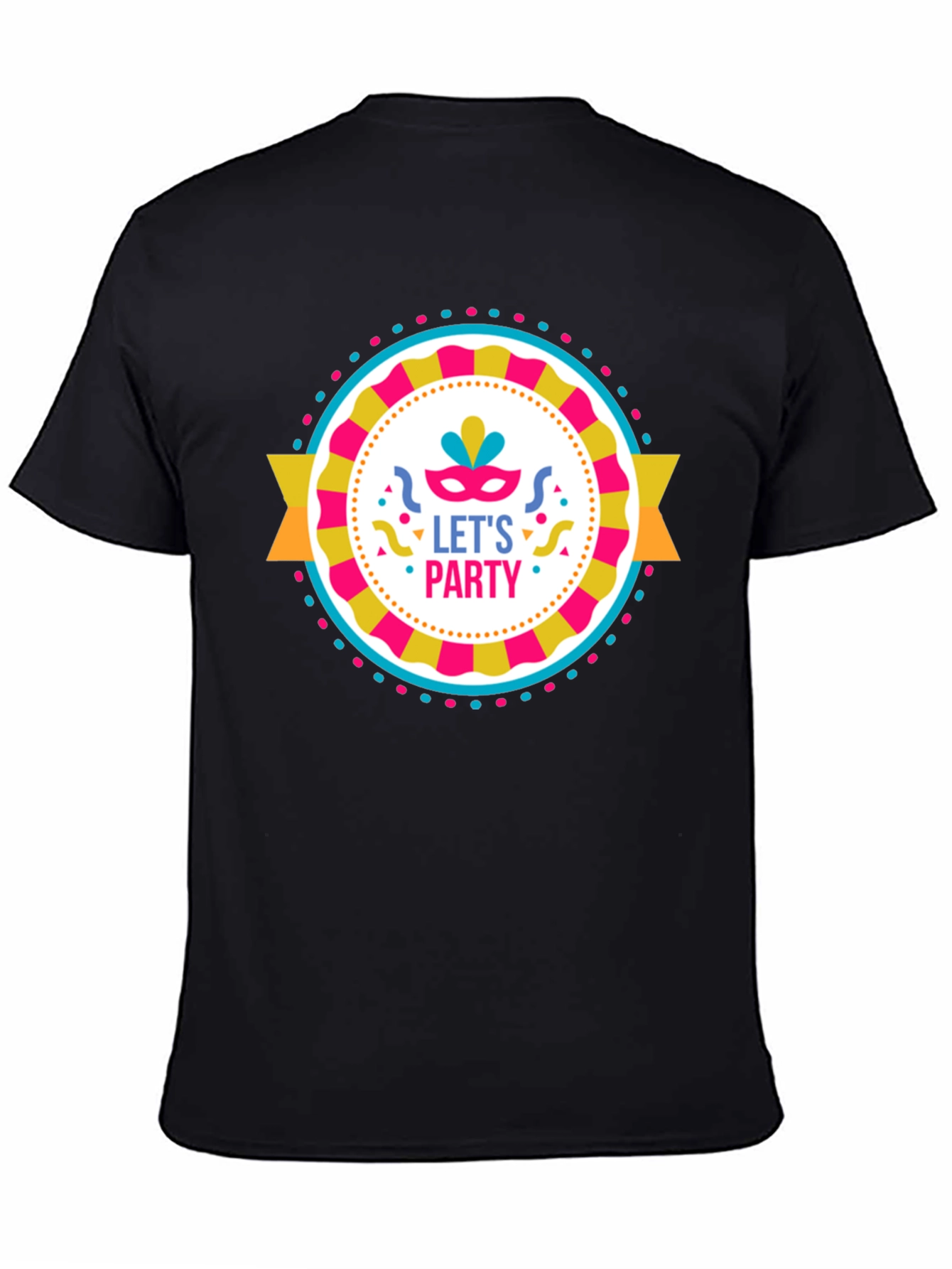 Lets Party Graphic Tee - Black Cotton T-Shirt
