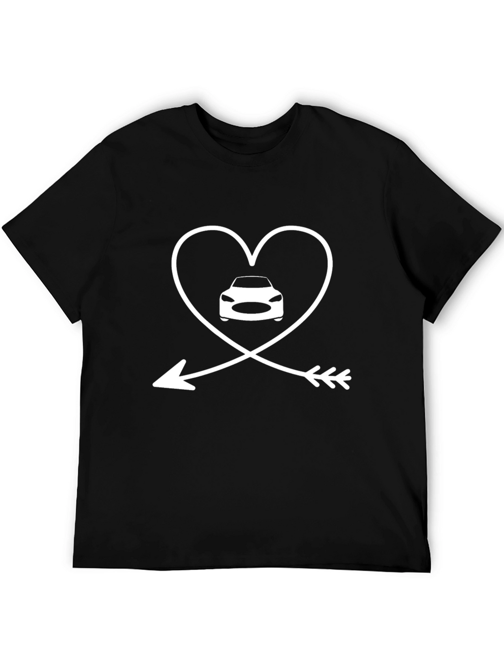 Car Lover T-Shirt: Heart Arrow Design