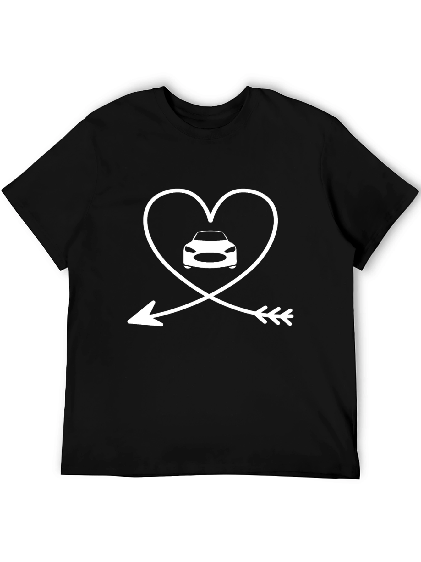 Car Lover T-Shirt: Heart Arrow Design