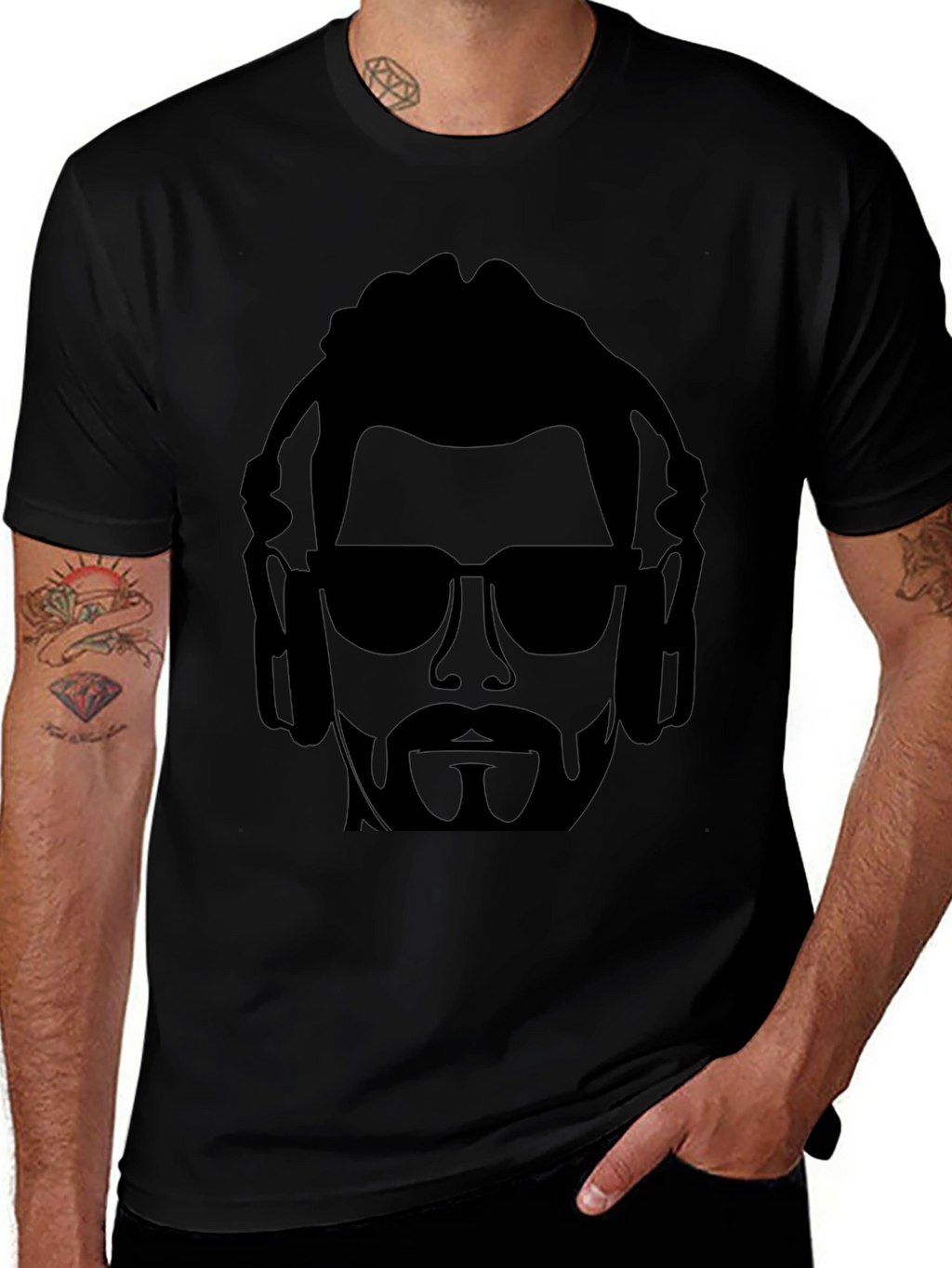 Cool DJ Graphic Tee - Mens Black T-Shirt