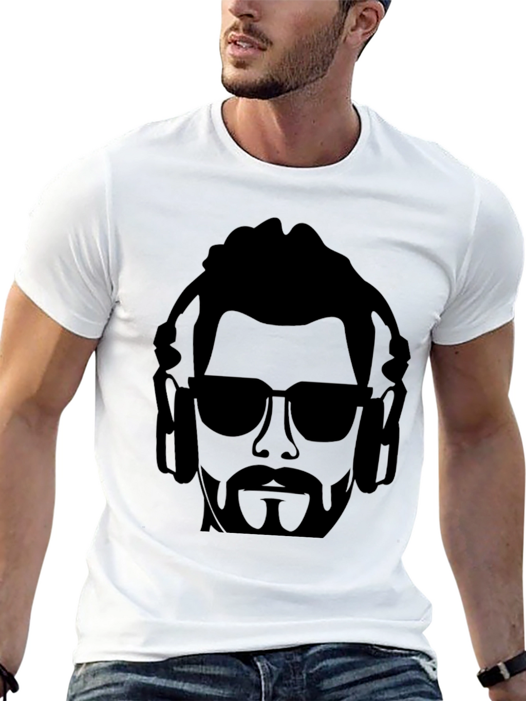 Cool DJ Graphic Tee - Mens Black T-Shirt