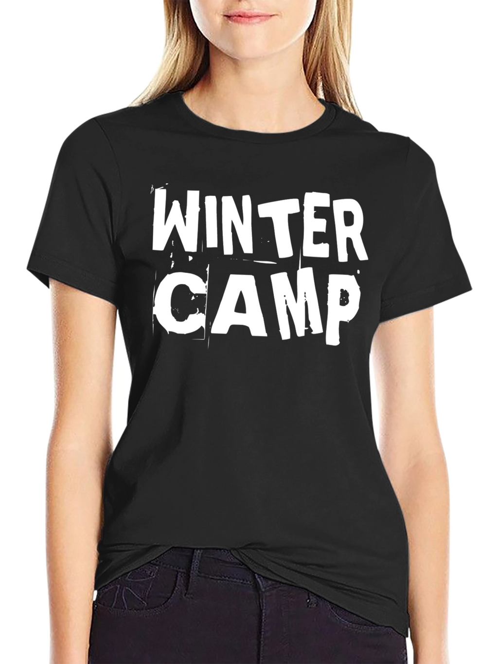 Winter Camp Black Graphic Tee