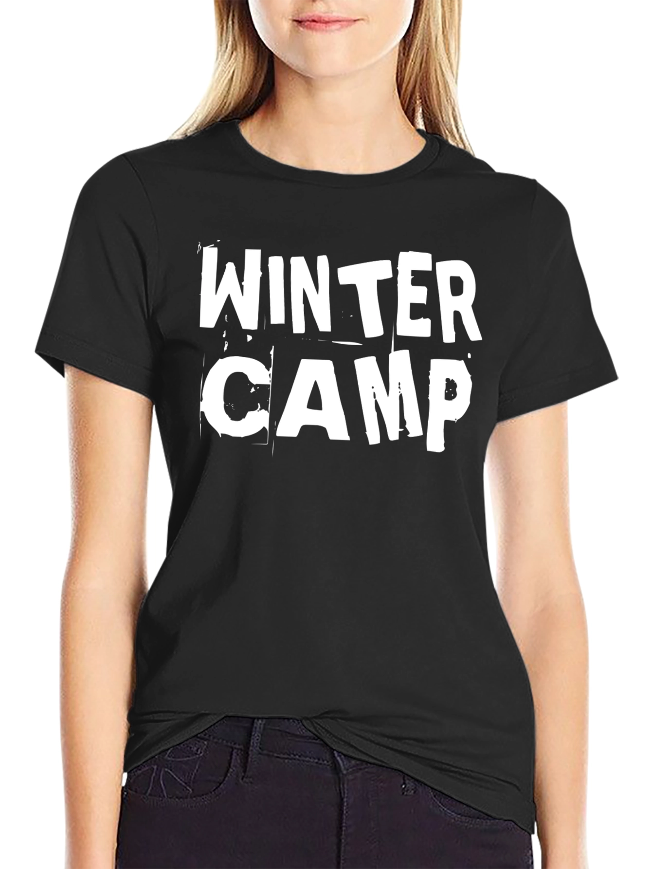 Winter Camp Black Graphic Tee